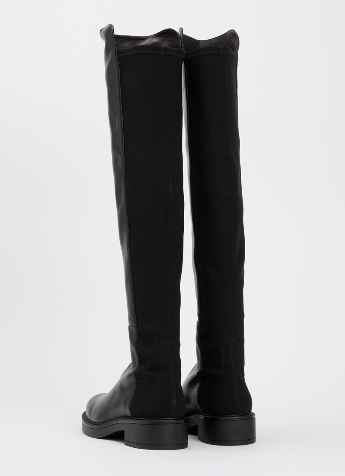 Stuart Weitzman 5050 Celia overknee laars van leer - achterkant 4 zwart