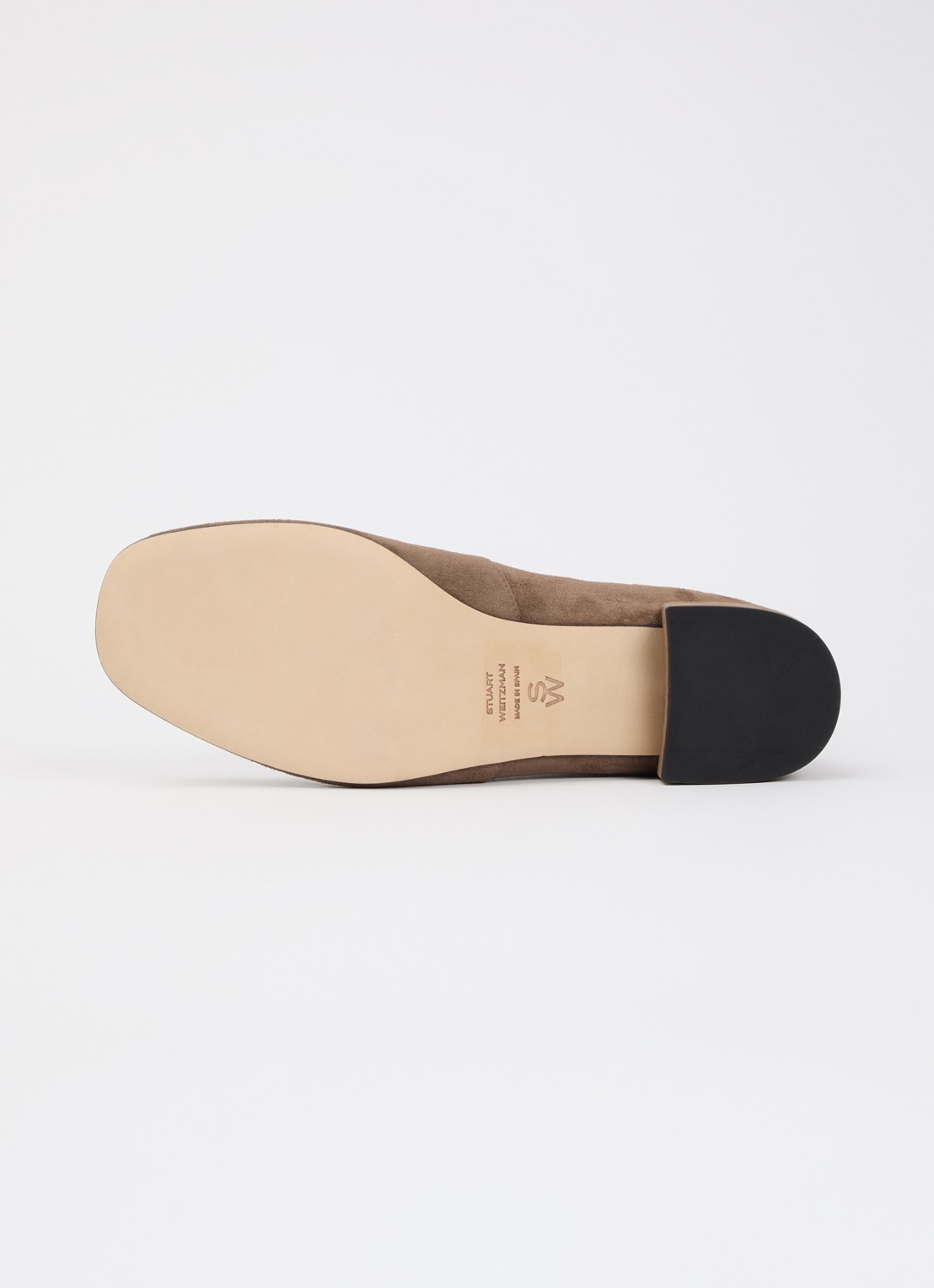 Stuart Weitzman Bacari enkellaarsje van suède - detail 4 lichtbruin