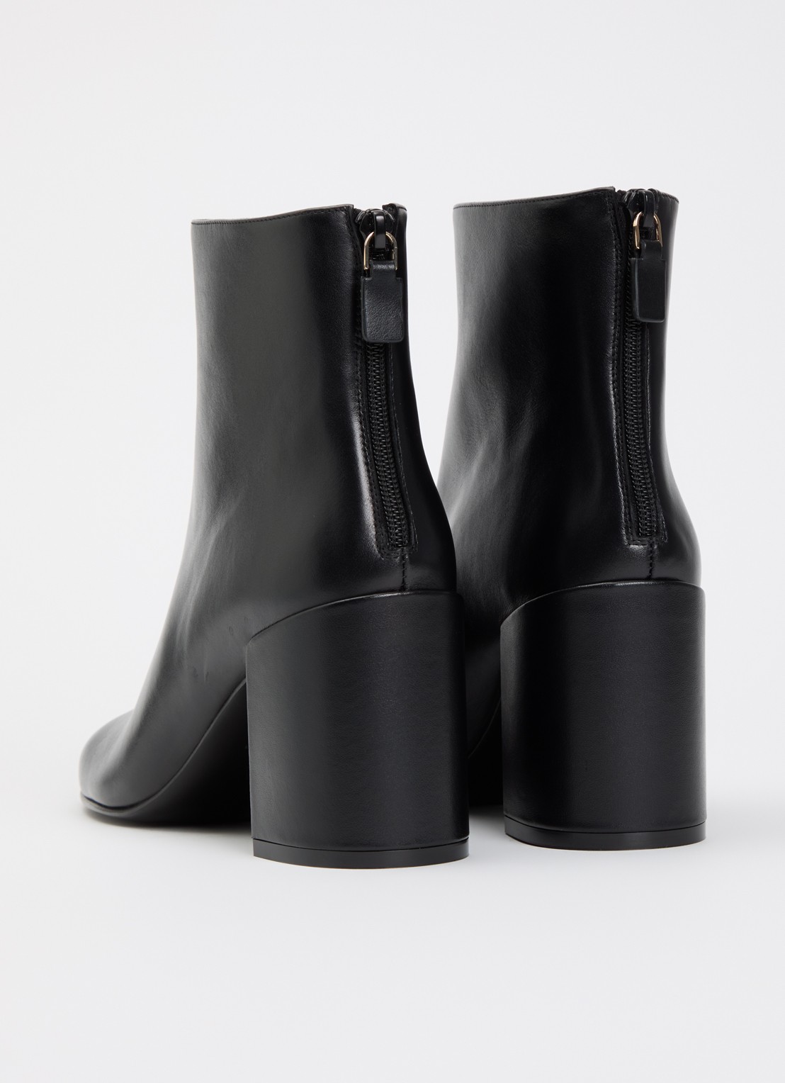 Stuart Weitzman Bacari Zip enkellaarsje van leer - achterkant 4 zwart