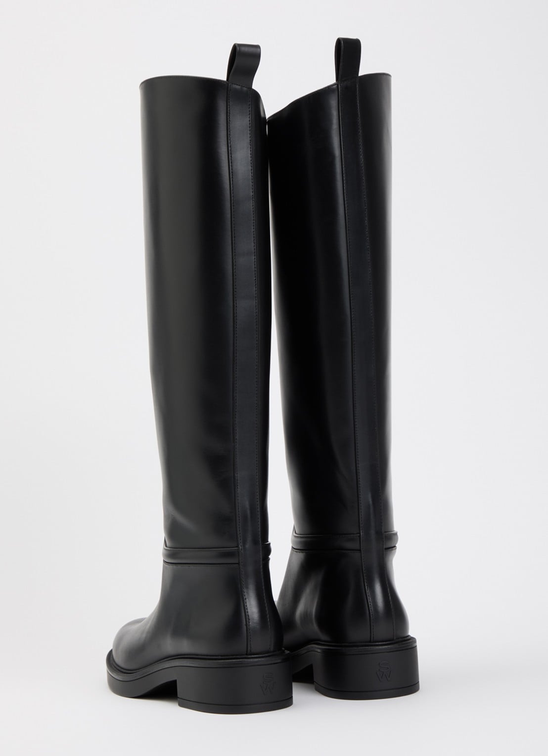 Stuart Weitzman Celia laars van leer - achterkant 2 zwart