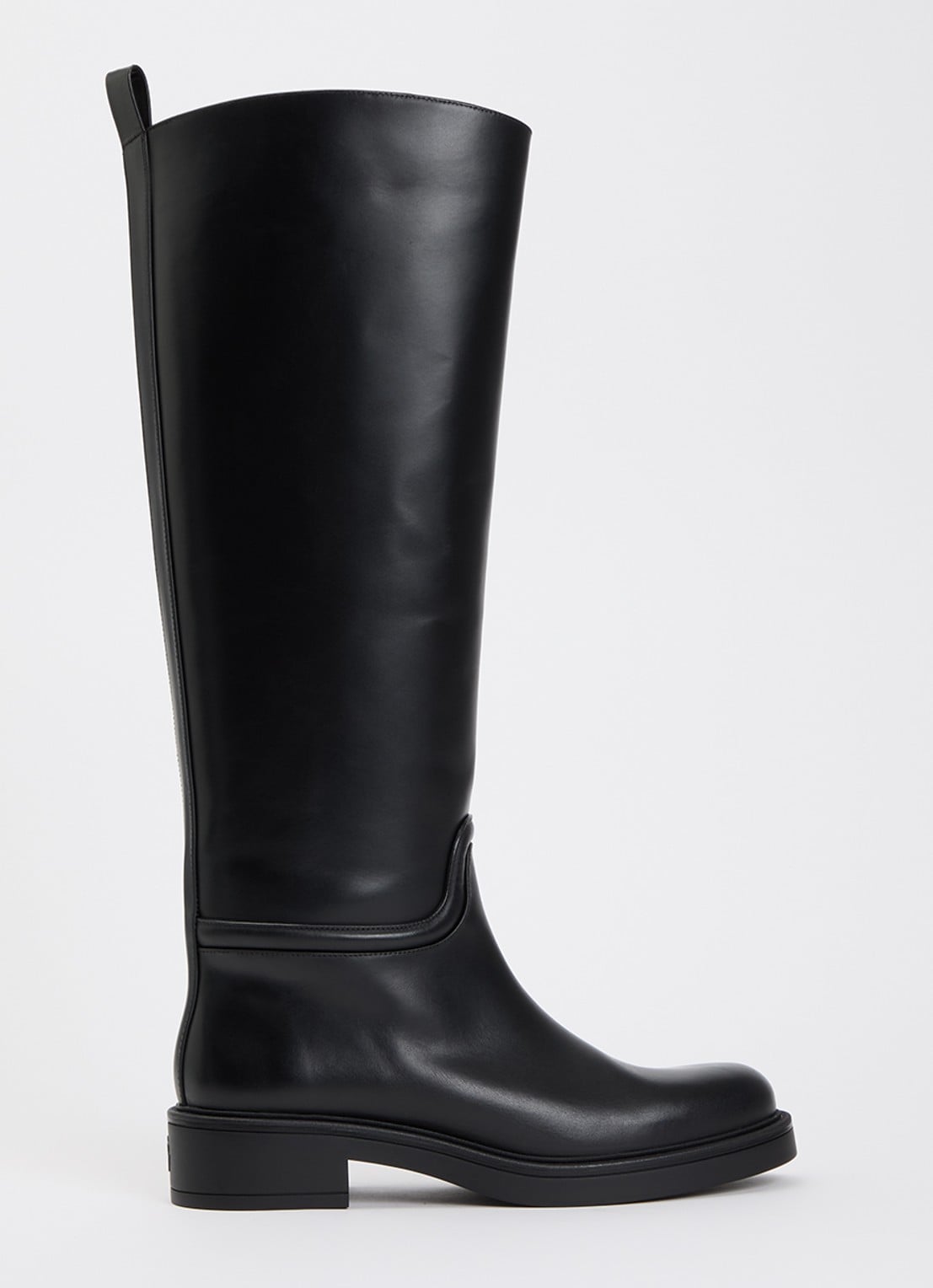 Stuart Weitzman Celia laars van leer - voorkant zwart