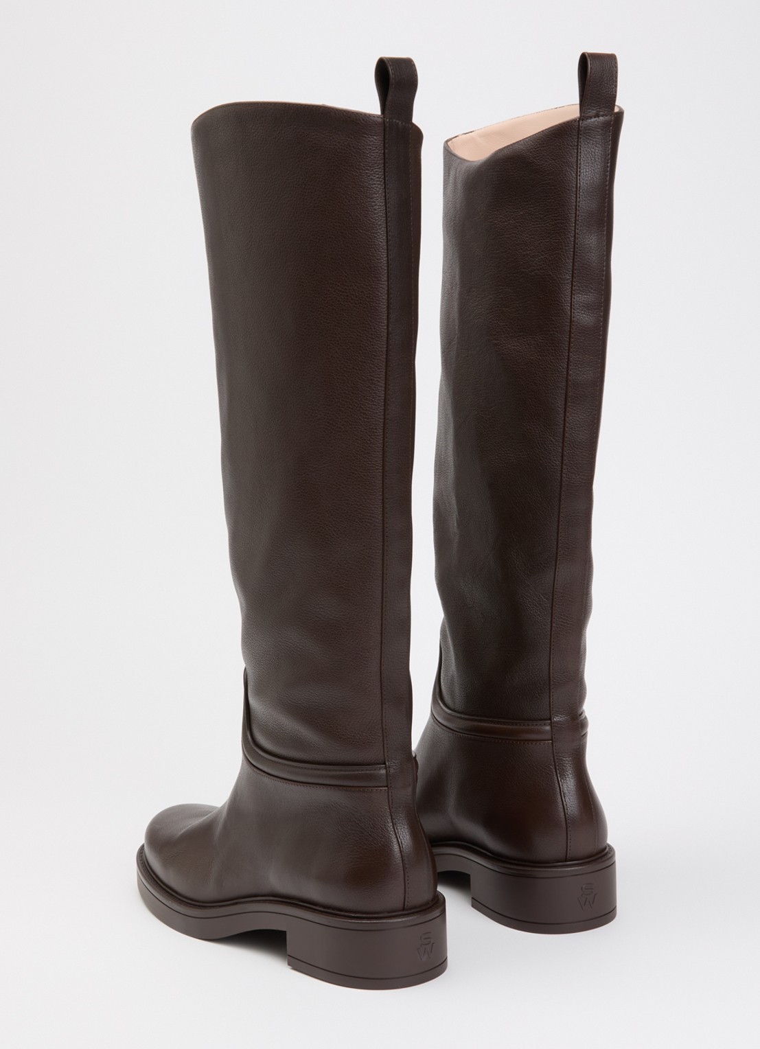 Stuart Weitzman Celia Riding overknee laars van kalfsleer - achterkant 4 donkerbruin