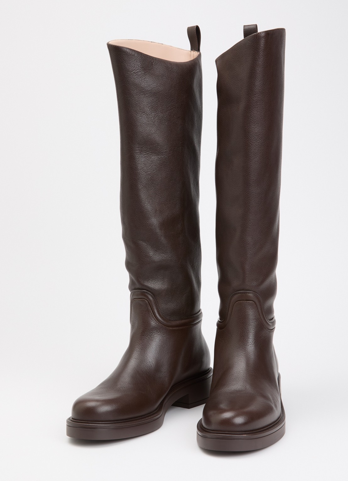 Stuart Weitzman Celia Riding overknee laars van kalfsleer - detail 2 donkerbruin