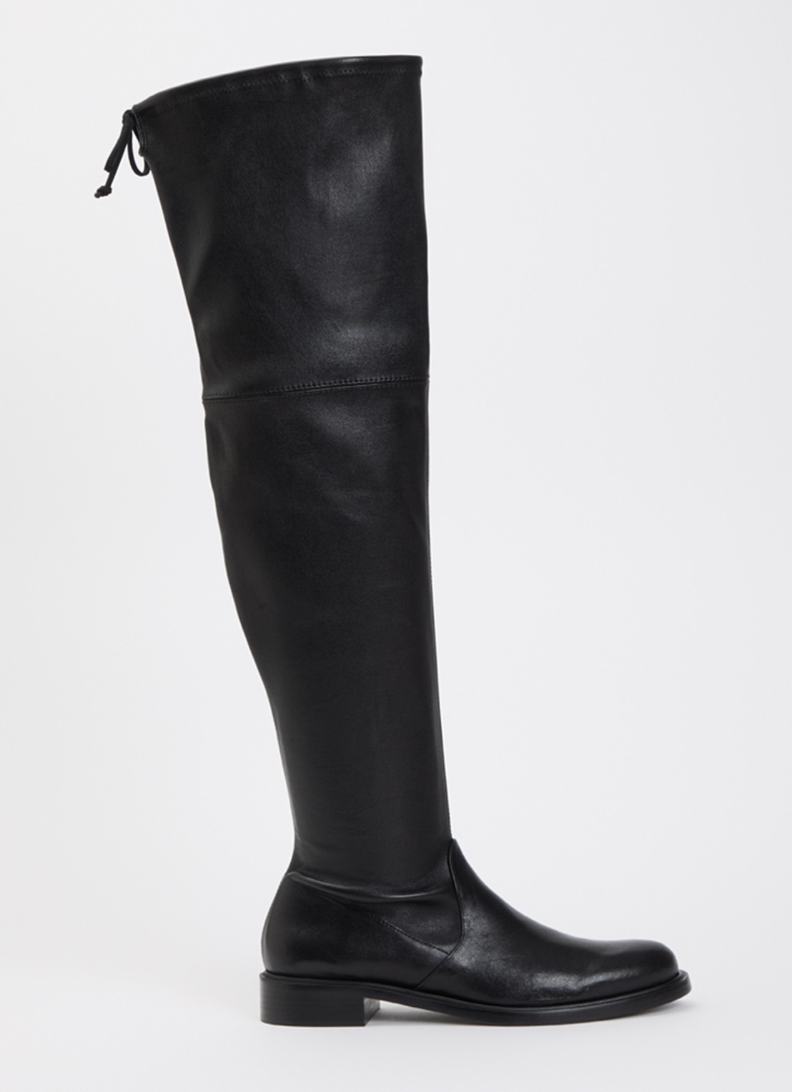 Stuart Weitzman Giseleland overknee laars van leer - voorkant 2 zwart