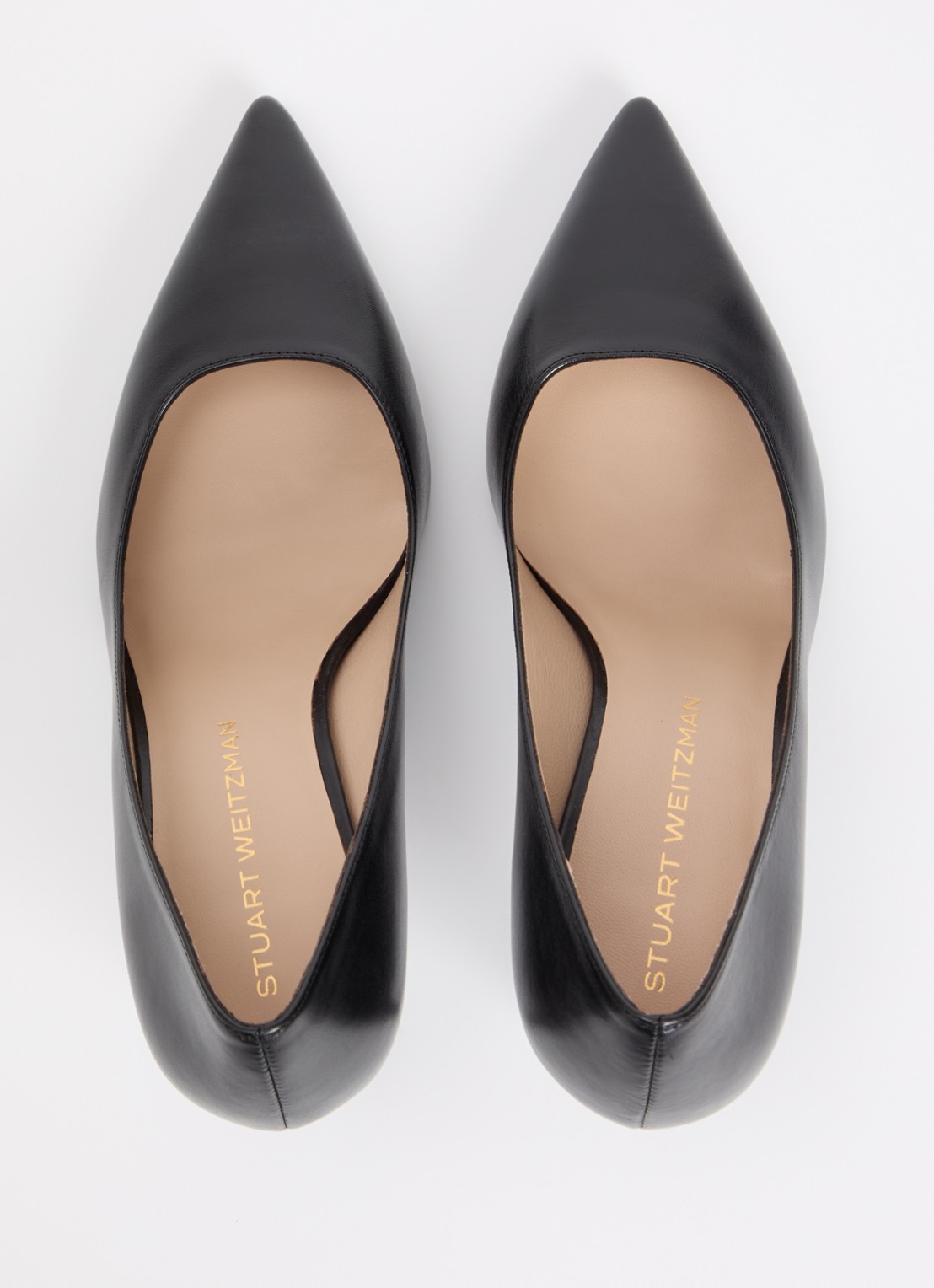 Stuart Weitzman Stuart Power 75 pump van kalfsleer - detail 2 zwart