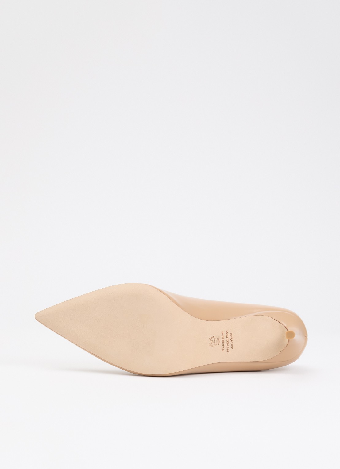 Stuart Weitzman Stuart Power 75 pump van kalfsleer - detail 4 camel