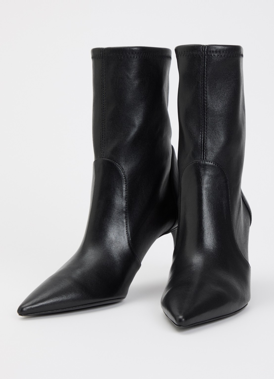 Stuart Weitzman Stuart Power enkellaarsje van leer - detail 3 zwart