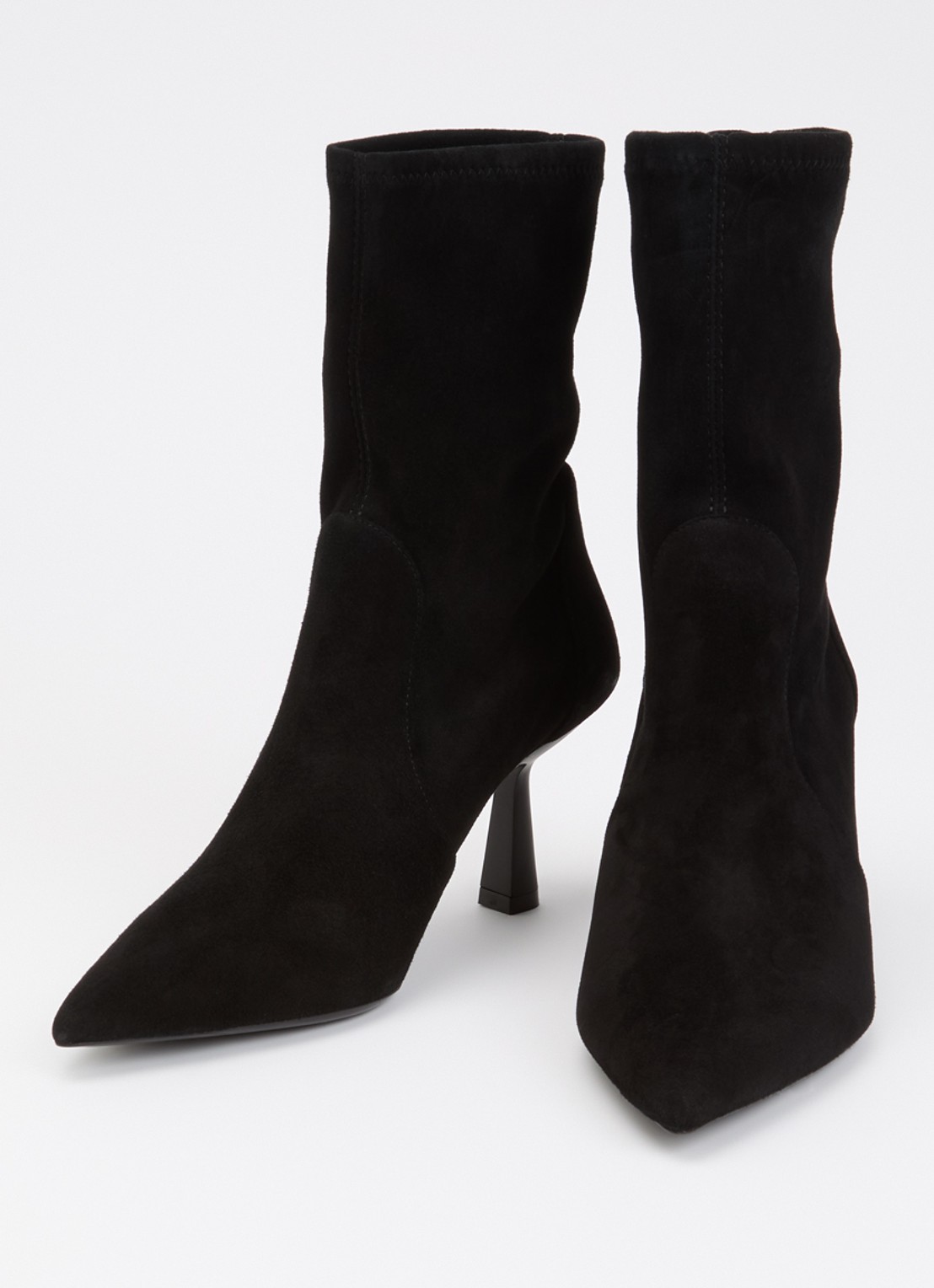 Stuart Weitzman Stuart Supersculpt 75 laars van suède - detail 2 zwart