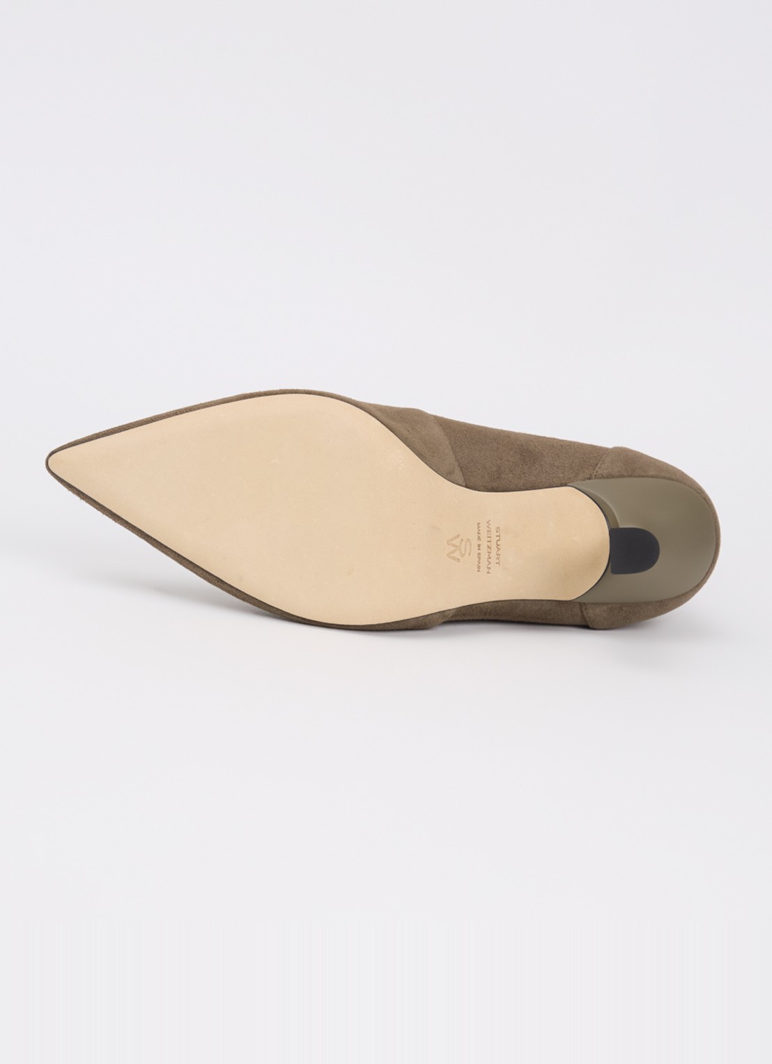 Stuart Weitzman Stuart Supersculpt 75 laars van suède - detail 4 olijfgroen
