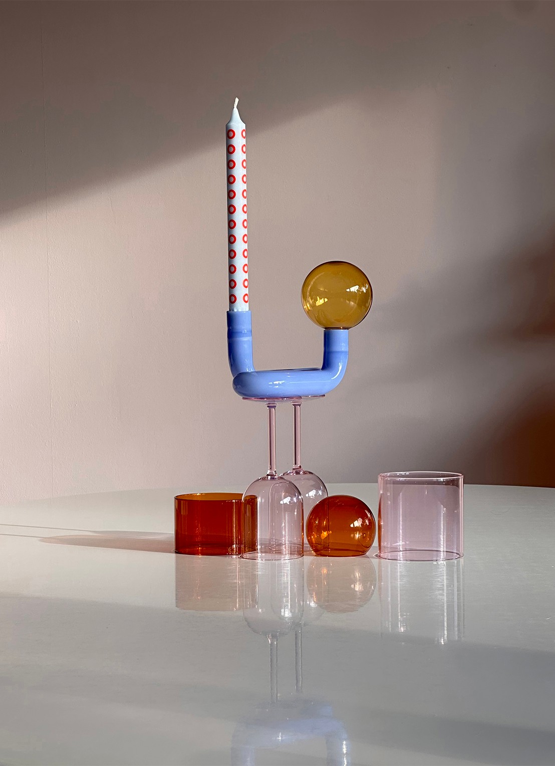 Studio About Dinerkaars 24 cm set van 4 - achterkant lichtgrijs