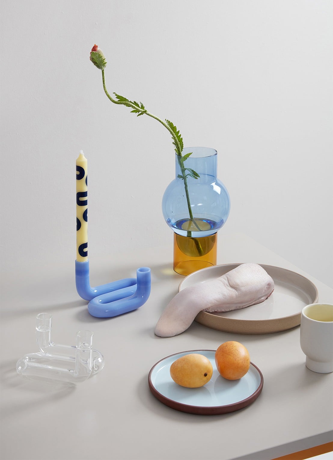 Studio About Dinerkaars 24 cm set van 4 - voorkant 3 lichtgrijs
