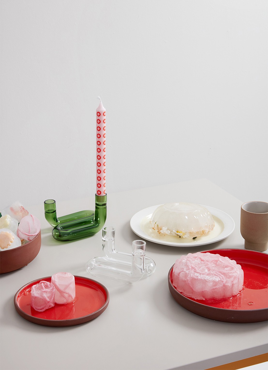 Studio About Dinerkaars 24 cm set van 4 - detail roze