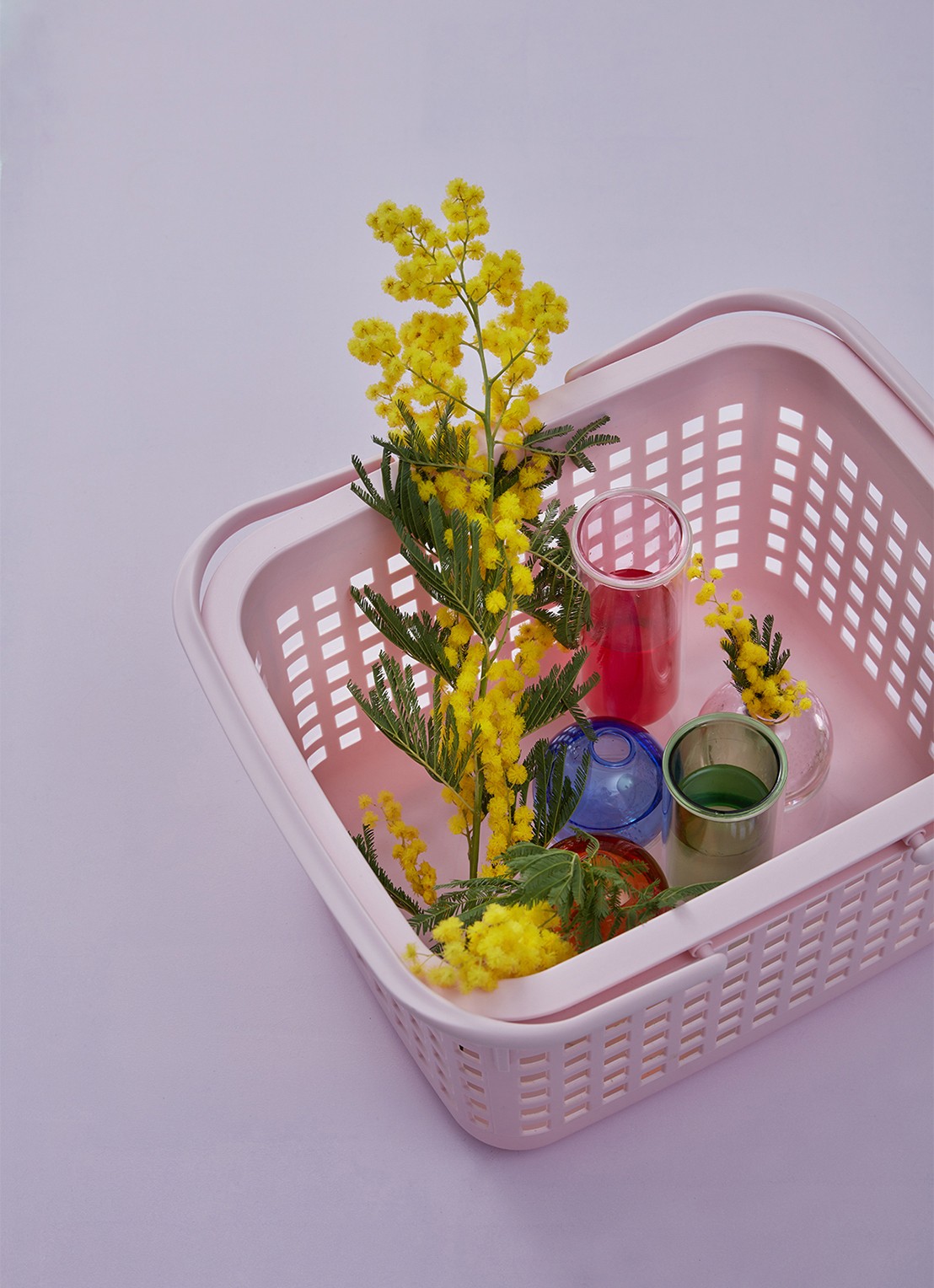 Studio About Flower Bubble vaas 10 cm - achterkant geel