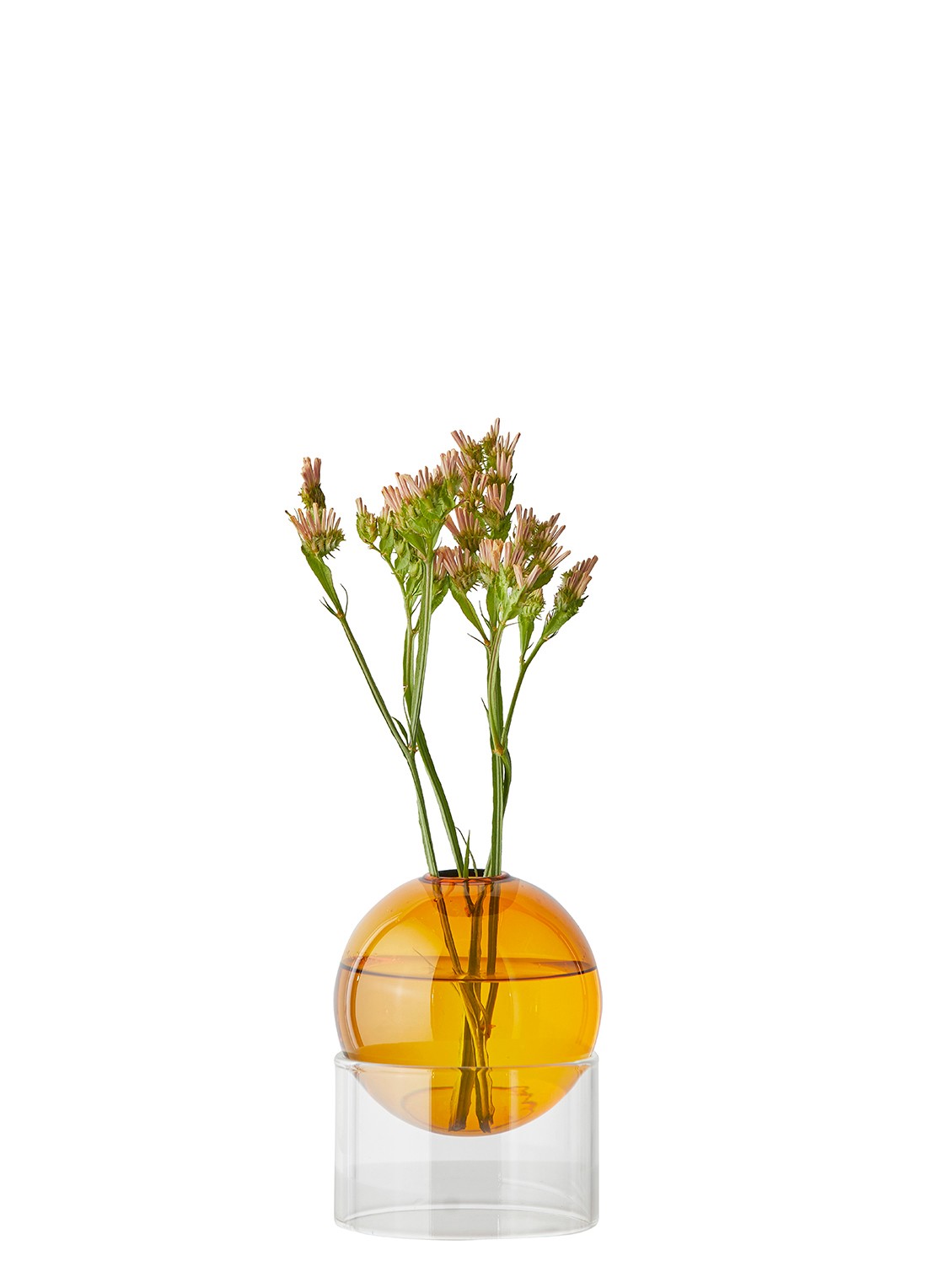 Studio About Flower Bubble vaas 10 cm - voorkant 7 oranjebruin