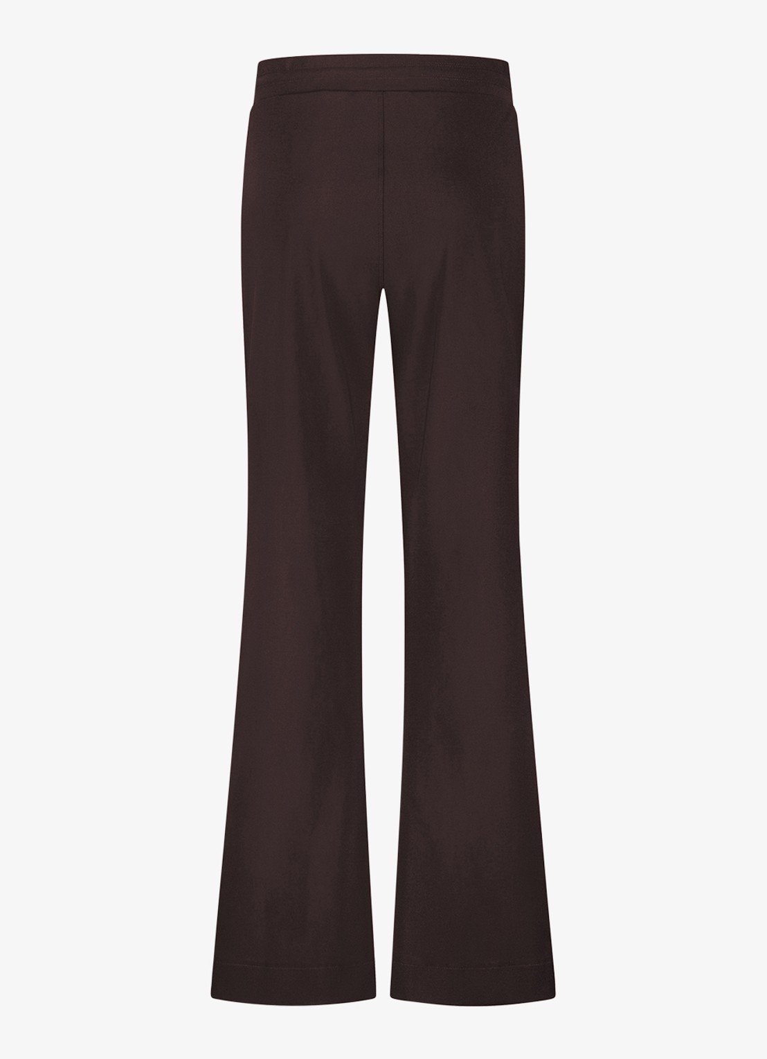 Studio Anneloes Abigail high waist flared fit pantalon met trekkoord - achterkant 2 bruin