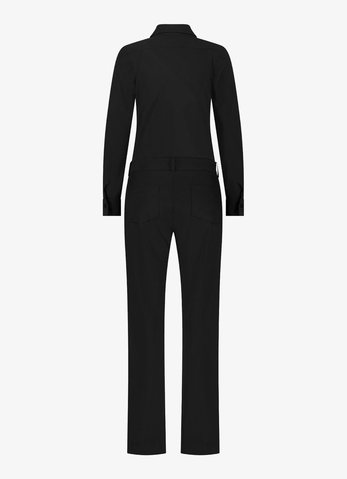 Studio Anneloes Angel straight fit jumpsuit met strikceintuur - detail 3 zwart
