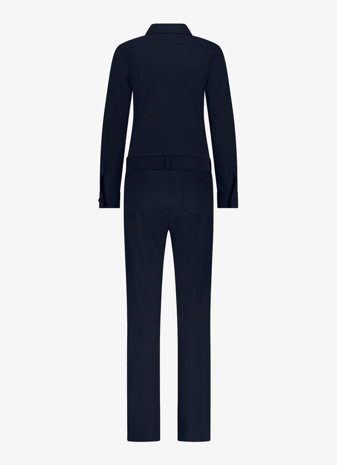 Studio Anneloes Angel straight fit jumpsuit met strikceintuur - detail 3 donkerblauw