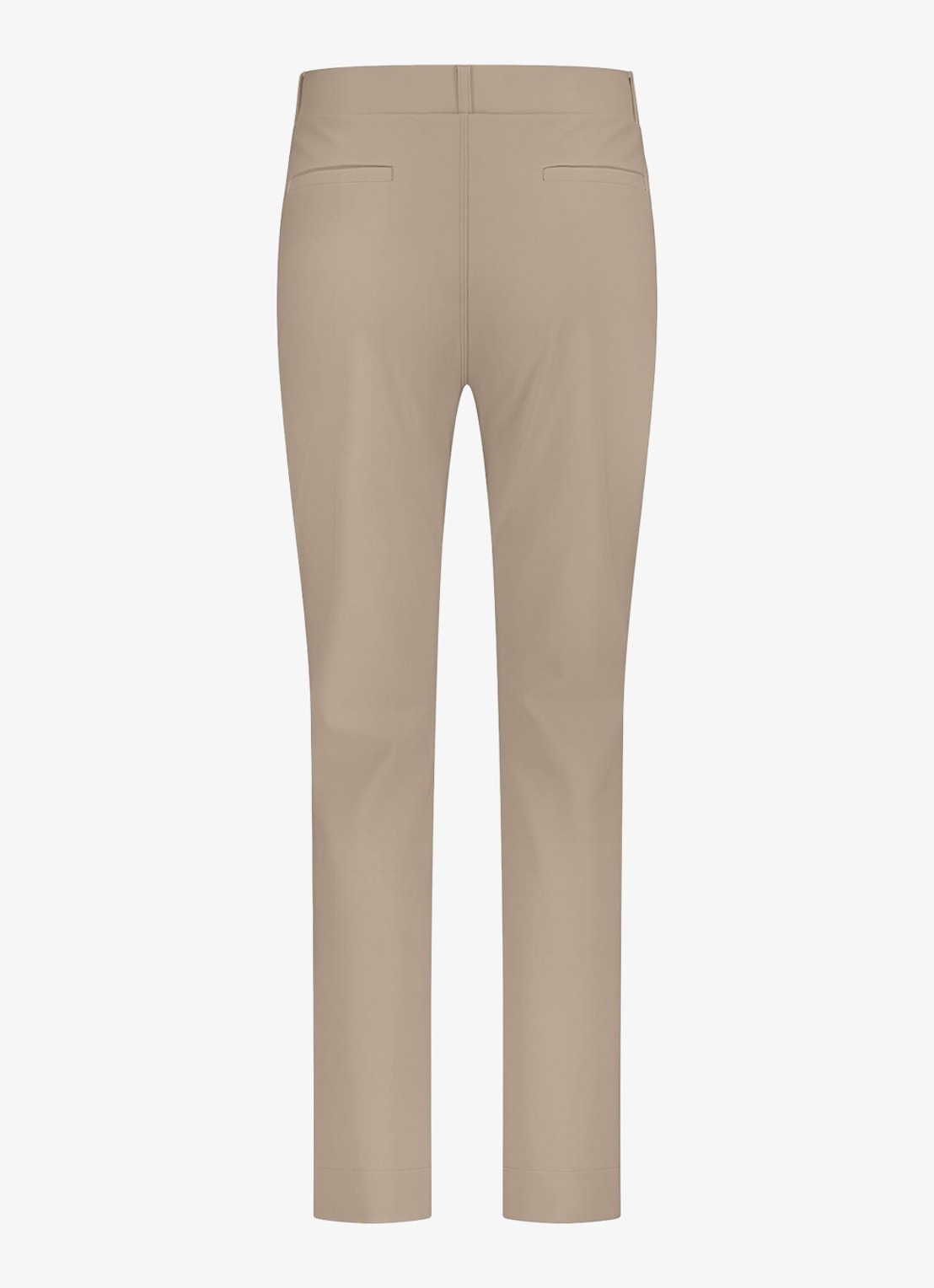 Studio Anneloes Anne high waist slim fit pantalon met steekzakken - achterkant 3 lichtbruin