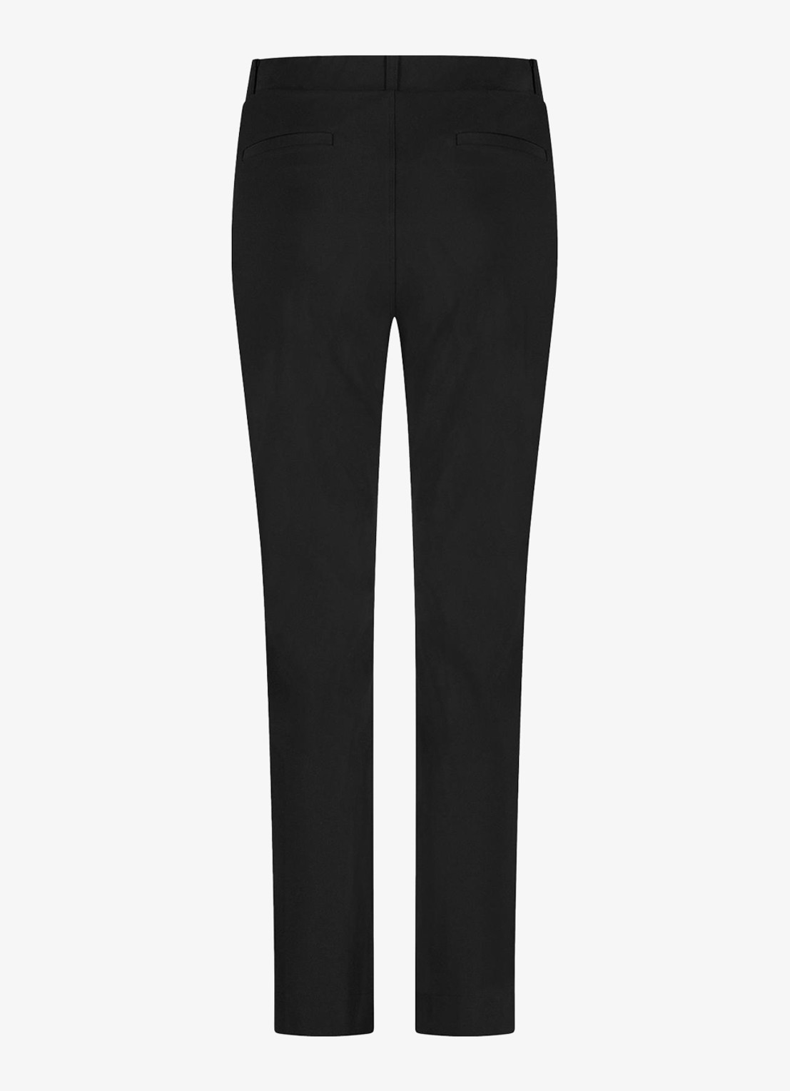 Studio Anneloes Anne mid waist cropped tapered fit pantalon met steekzakken - achterkant zwart