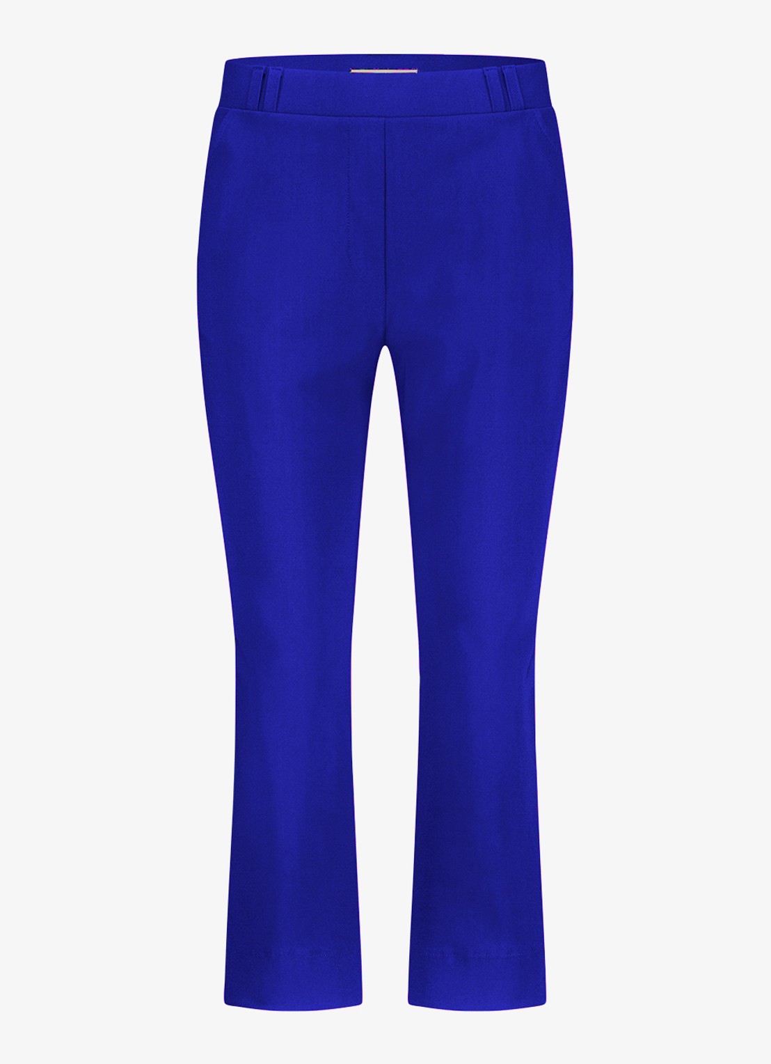 Studio Anneloes Anne straight fit mid waist capri broek - voorkant blauw