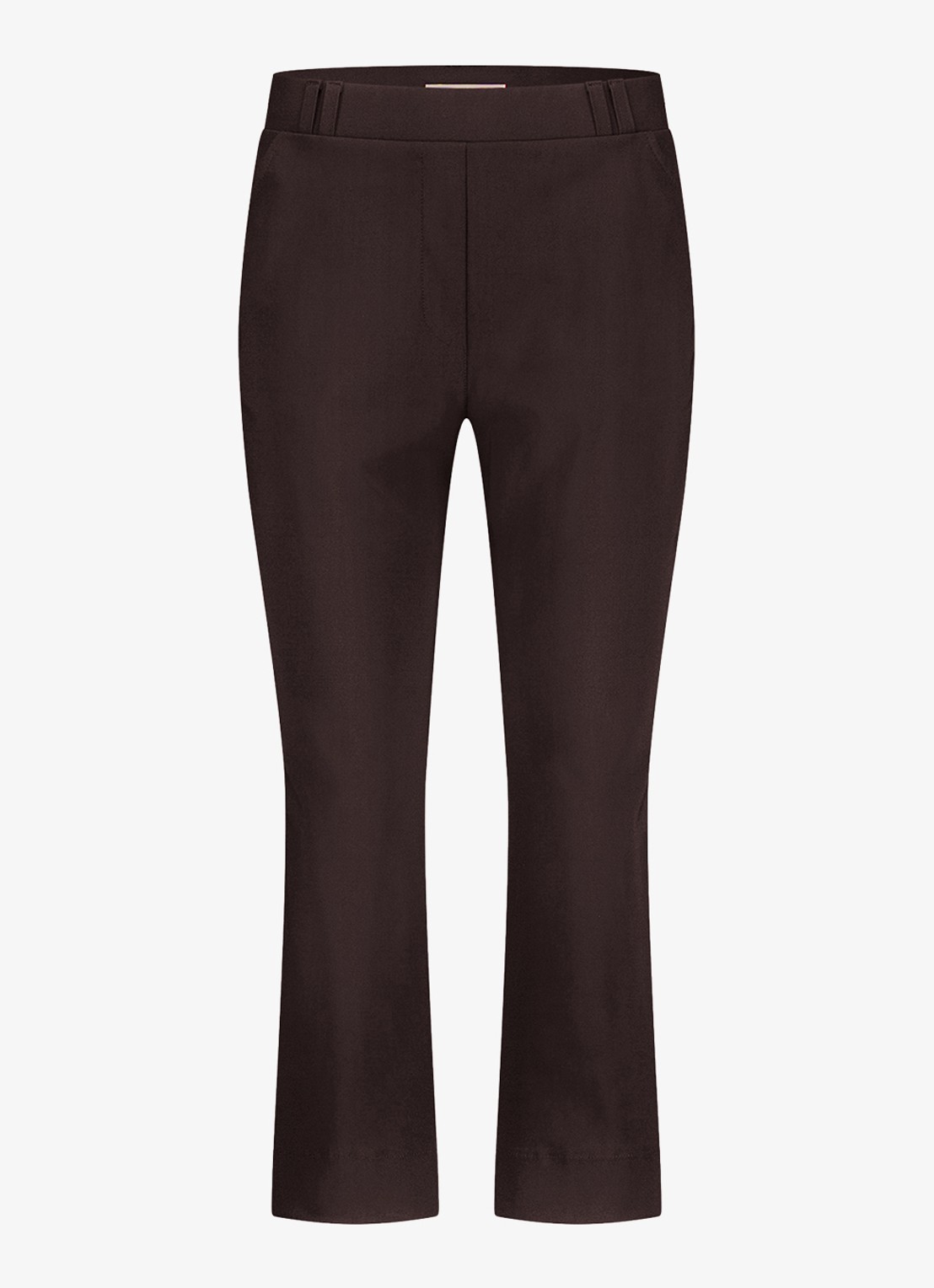 Studio Anneloes Anne straight fit mid waist capri broek - voorkant bruin