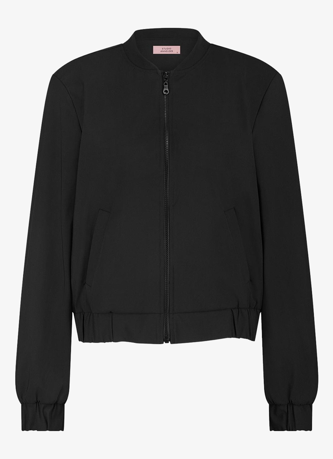 Studio Anneloes Benja bomberjack met steekzakken - voorkant 4 zwart