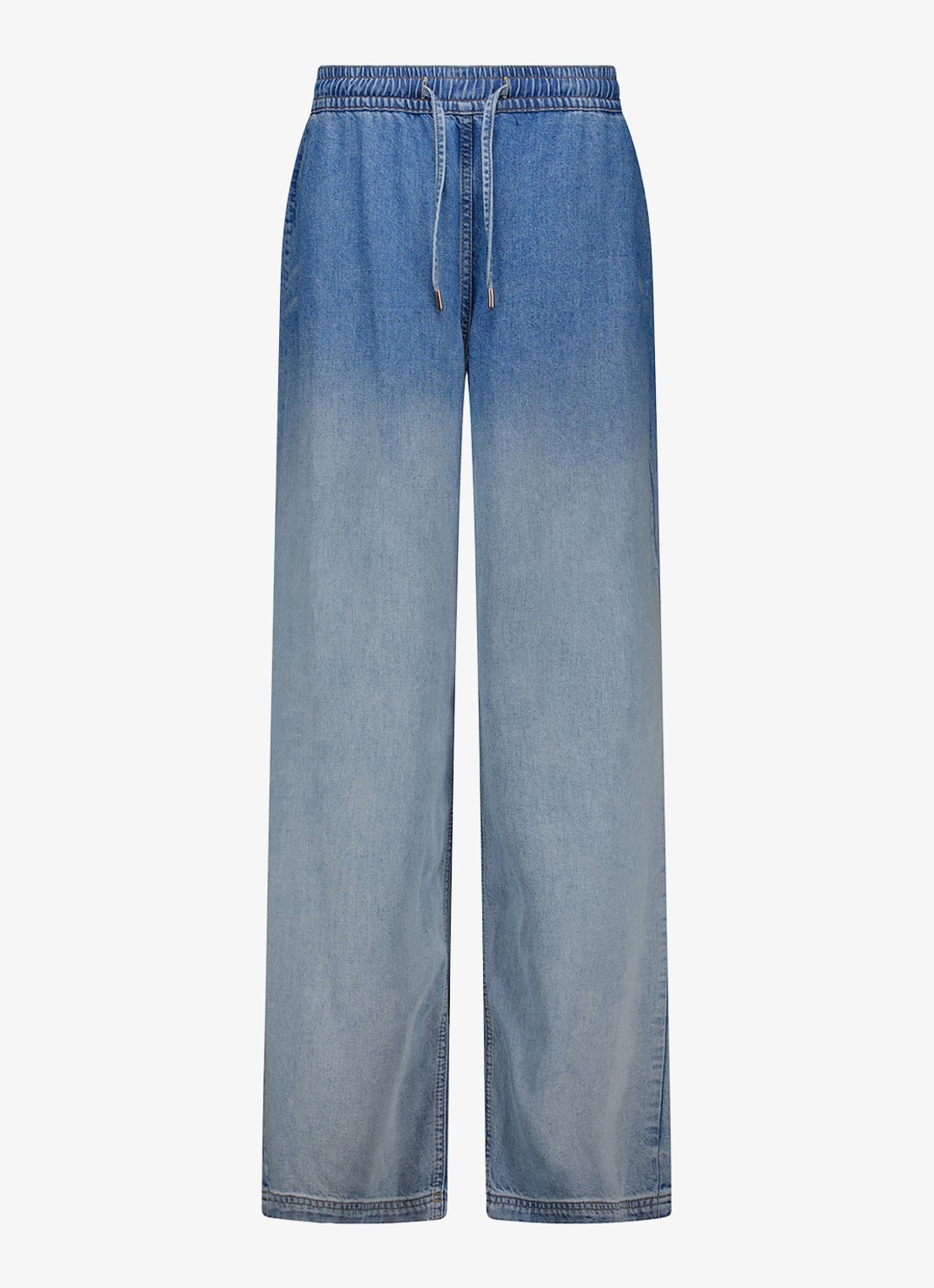 Studio Anneloes Bente loose fit jeans met trekkoord - voorkant 2 indigo