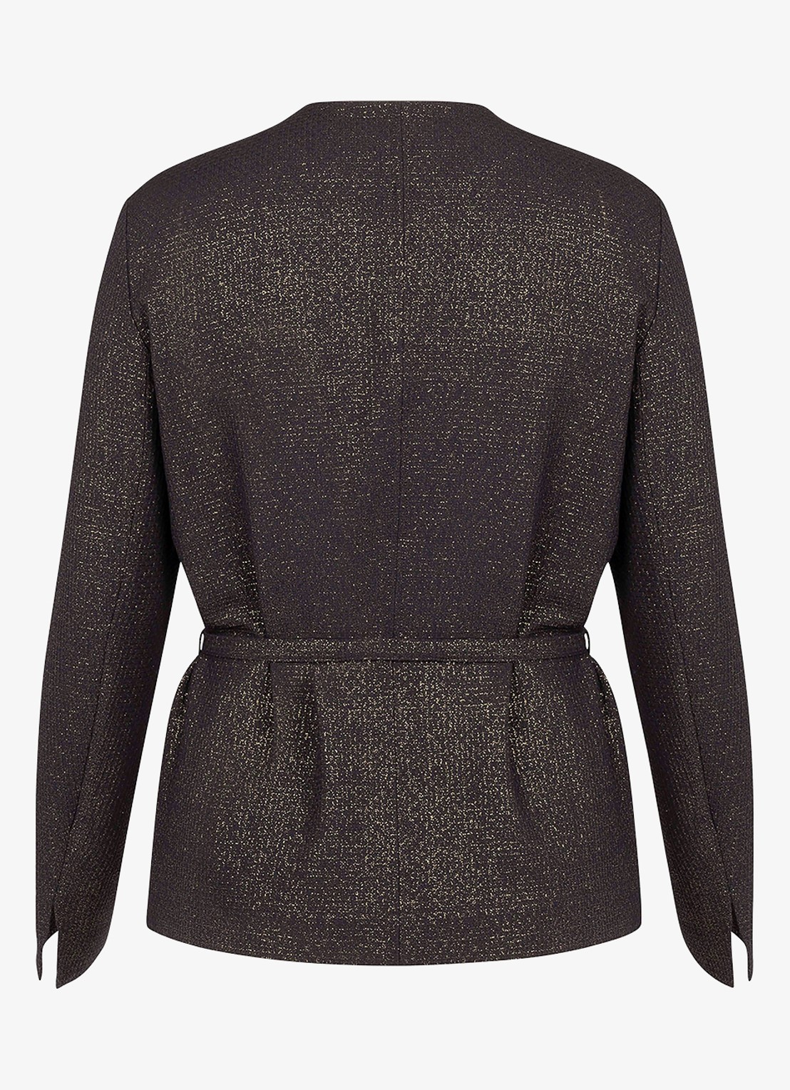 Studio Anneloes Blazer met lurex en strikceintuur - achterkant zwart