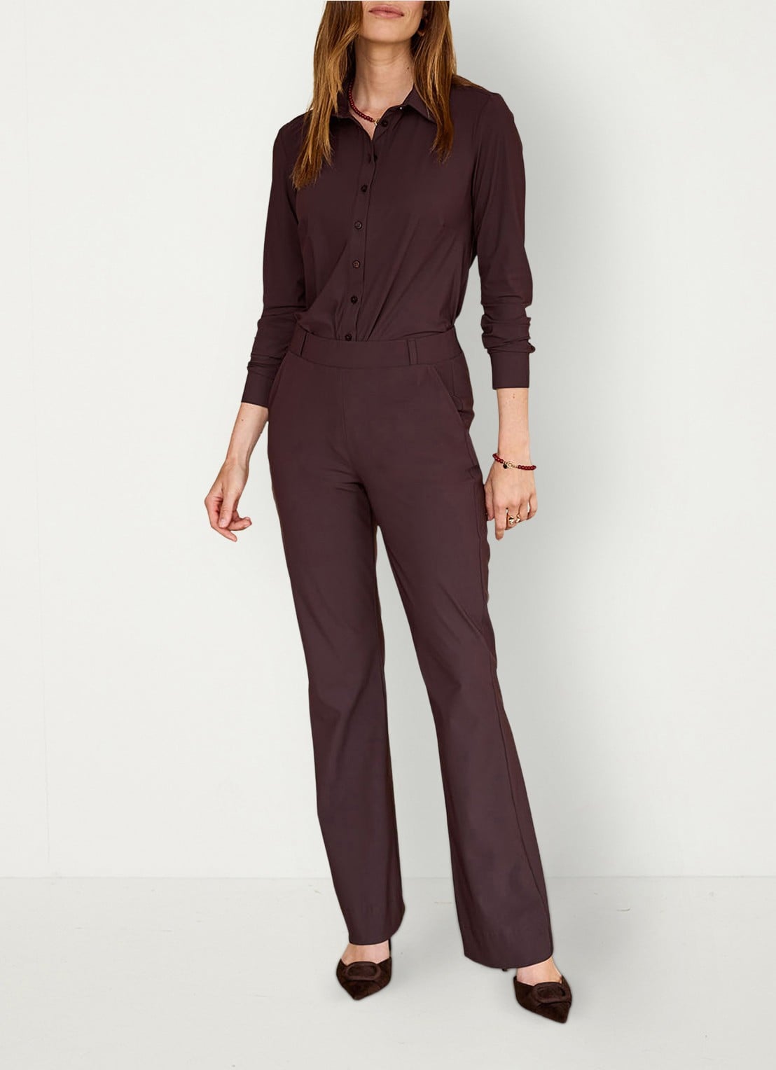Studio Anneloes Blouse met kraag - voorkant 6 bruin