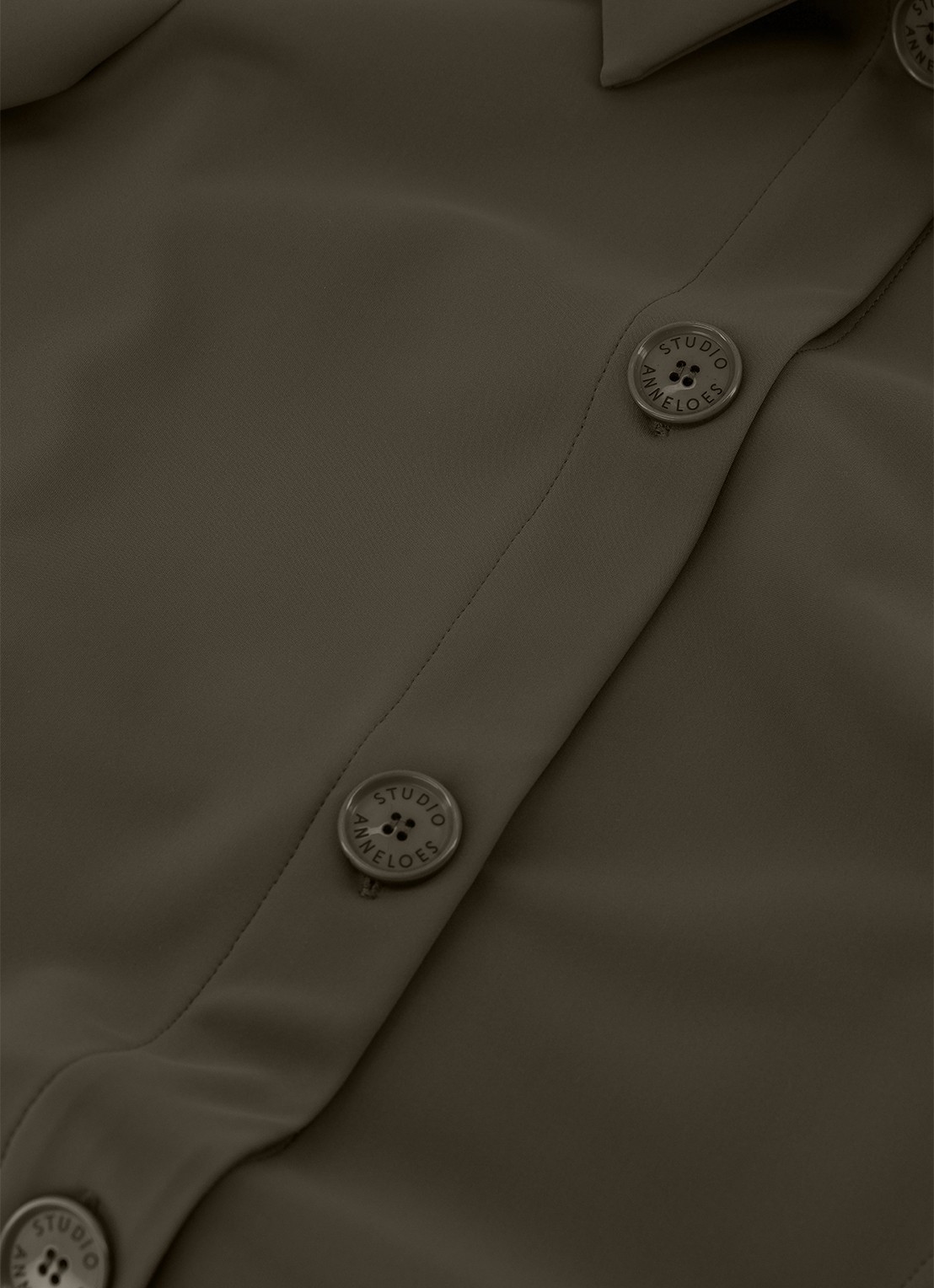Studio Anneloes Blouse met kraag - detail legergroen