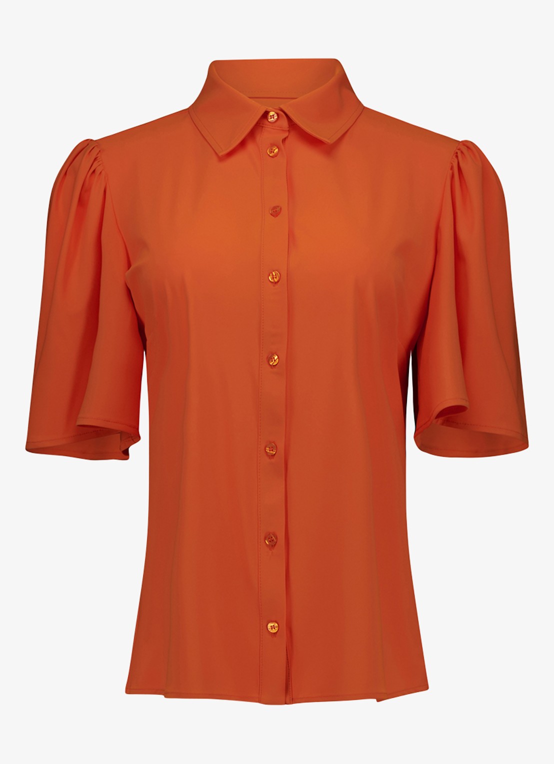 Studio Anneloes Blouse met pofmouw - voorkant 2 oranje