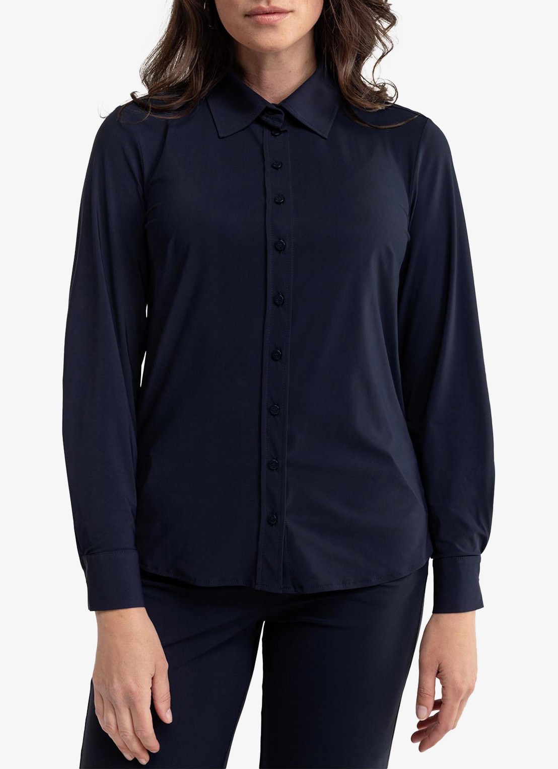 Studio Anneloes Bobby blouse met ballonmouw - detail donkerblauw