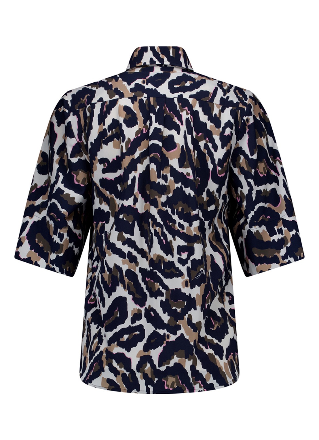Studio Anneloes Bobby blouse met panterprint - detail 2 bruin