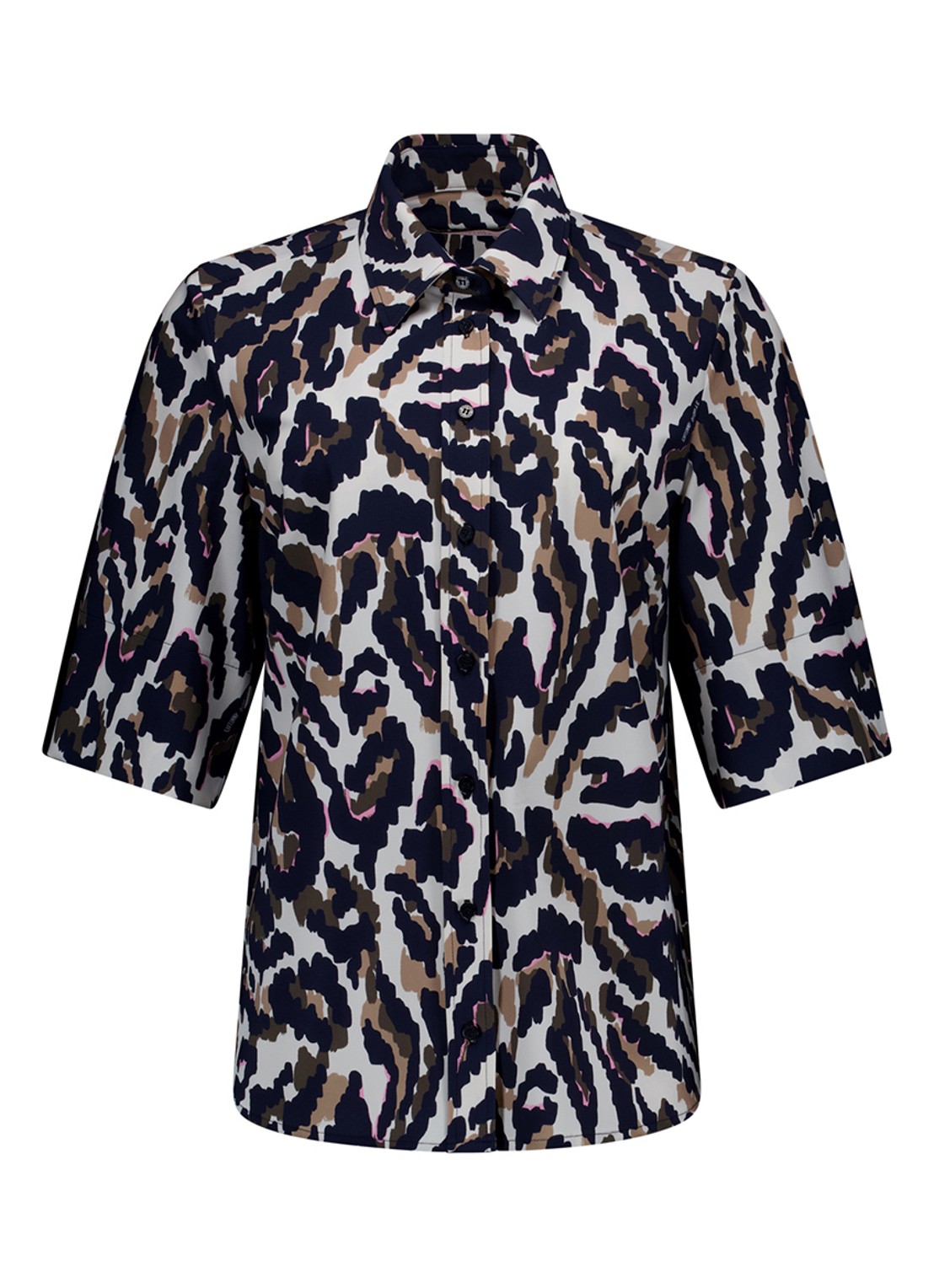 Studio Anneloes Bobby blouse met panterprint - voorkant bruin