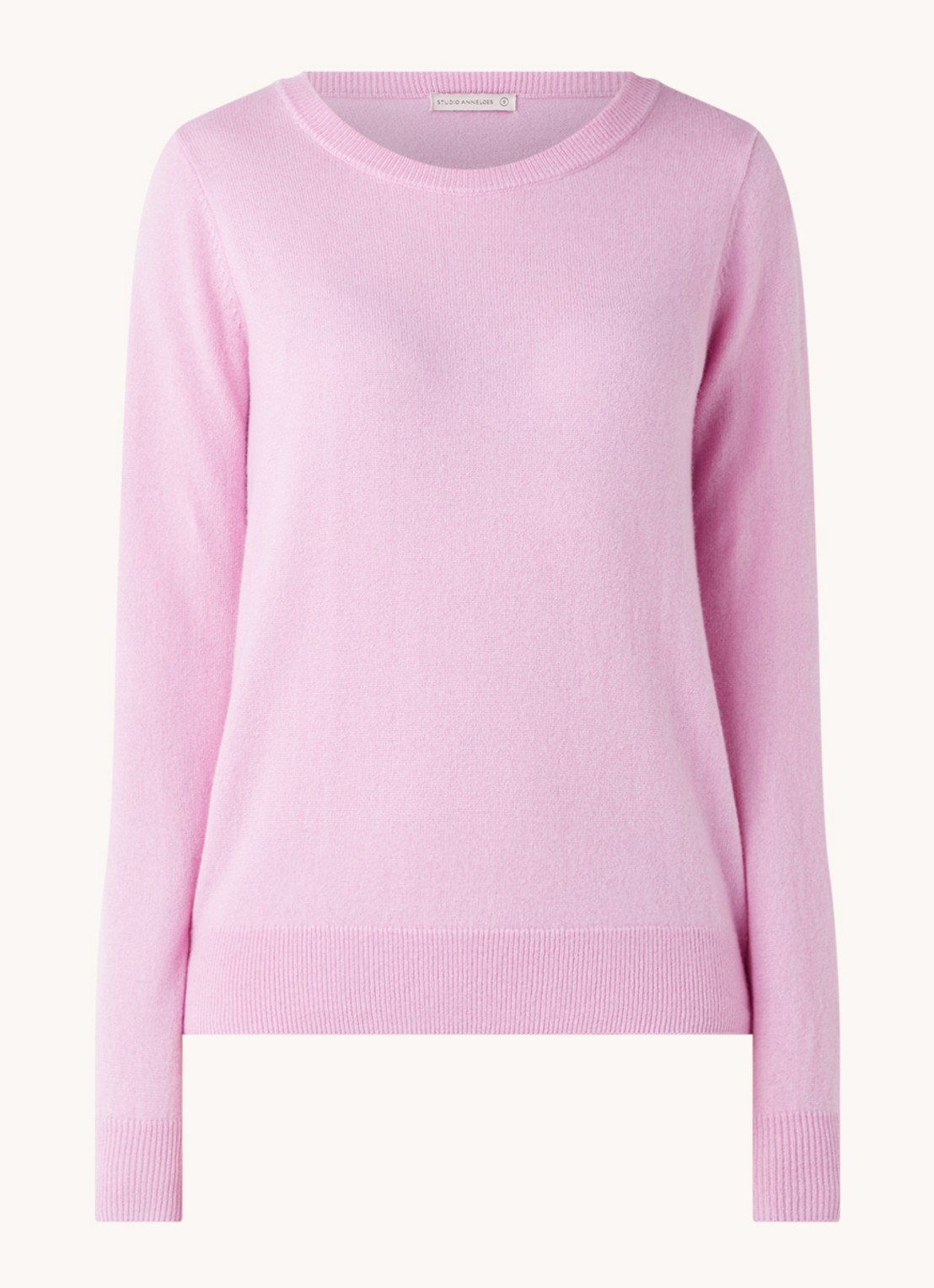 Studio Anneloes Cady fijngebreide pullover in kasjmierblend - voorkant 3 roze