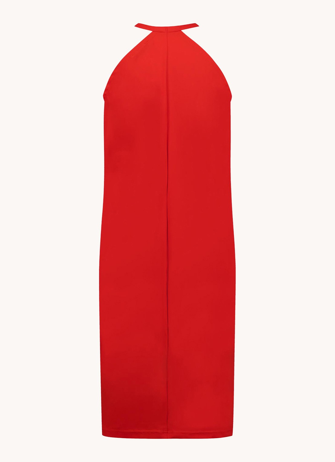 Studio Anneloes Carla mini halterjurk van travelstof - achterkant rood