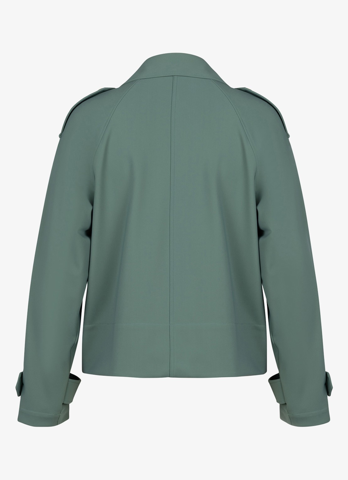 Studio Anneloes Cato trenchcoat met steekzakken - detail 2 groen