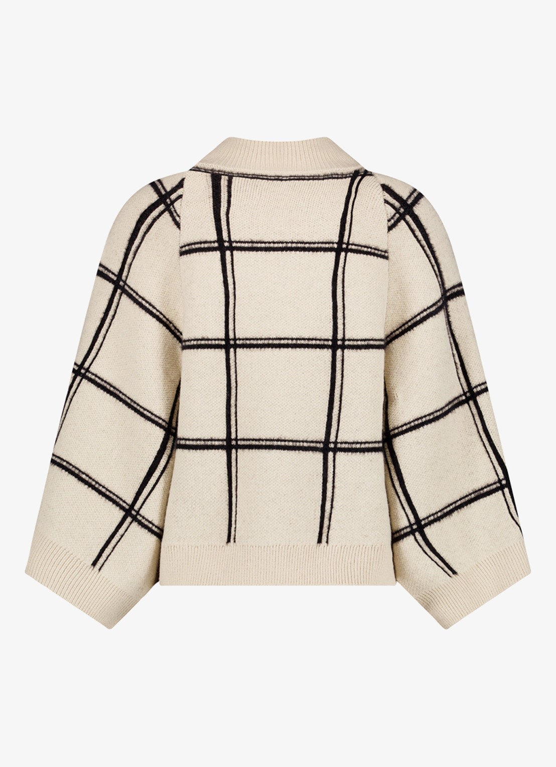 Studio Anneloes Cecile pullover met ruit dessin - achterkant 5 beige
