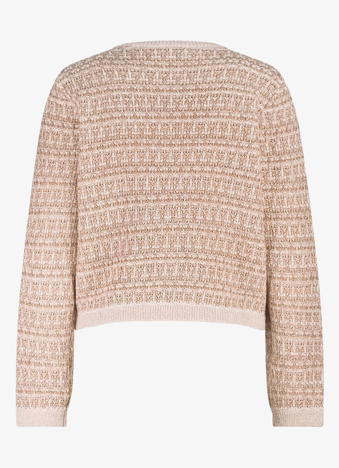 Studio Anneloes Chandra grofgebreid vest met tweed-look en lurex - achterkant 6 goud