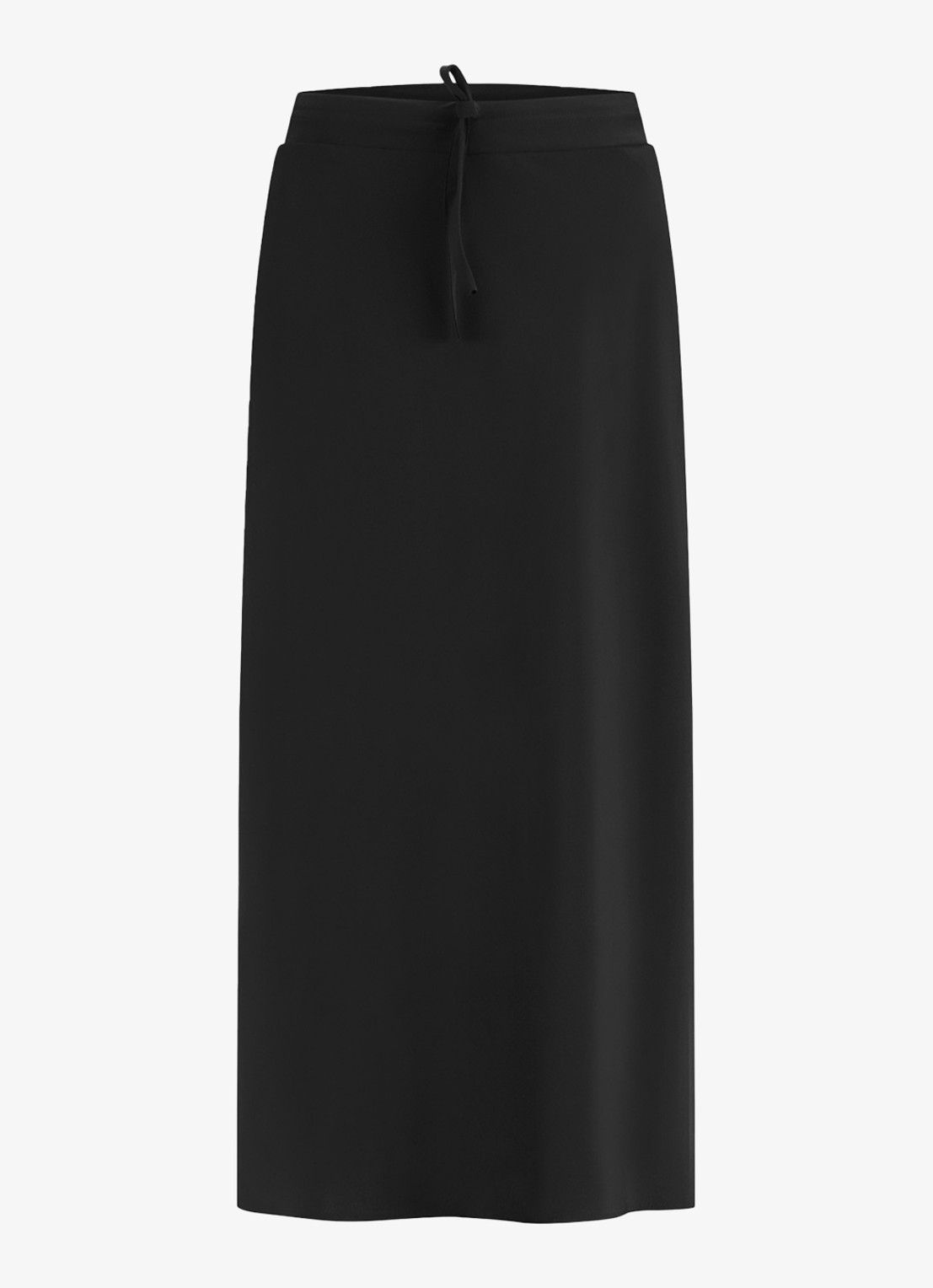 Studio Anneloes Chloe midi rok van travelstof - voorkant 3 zwart