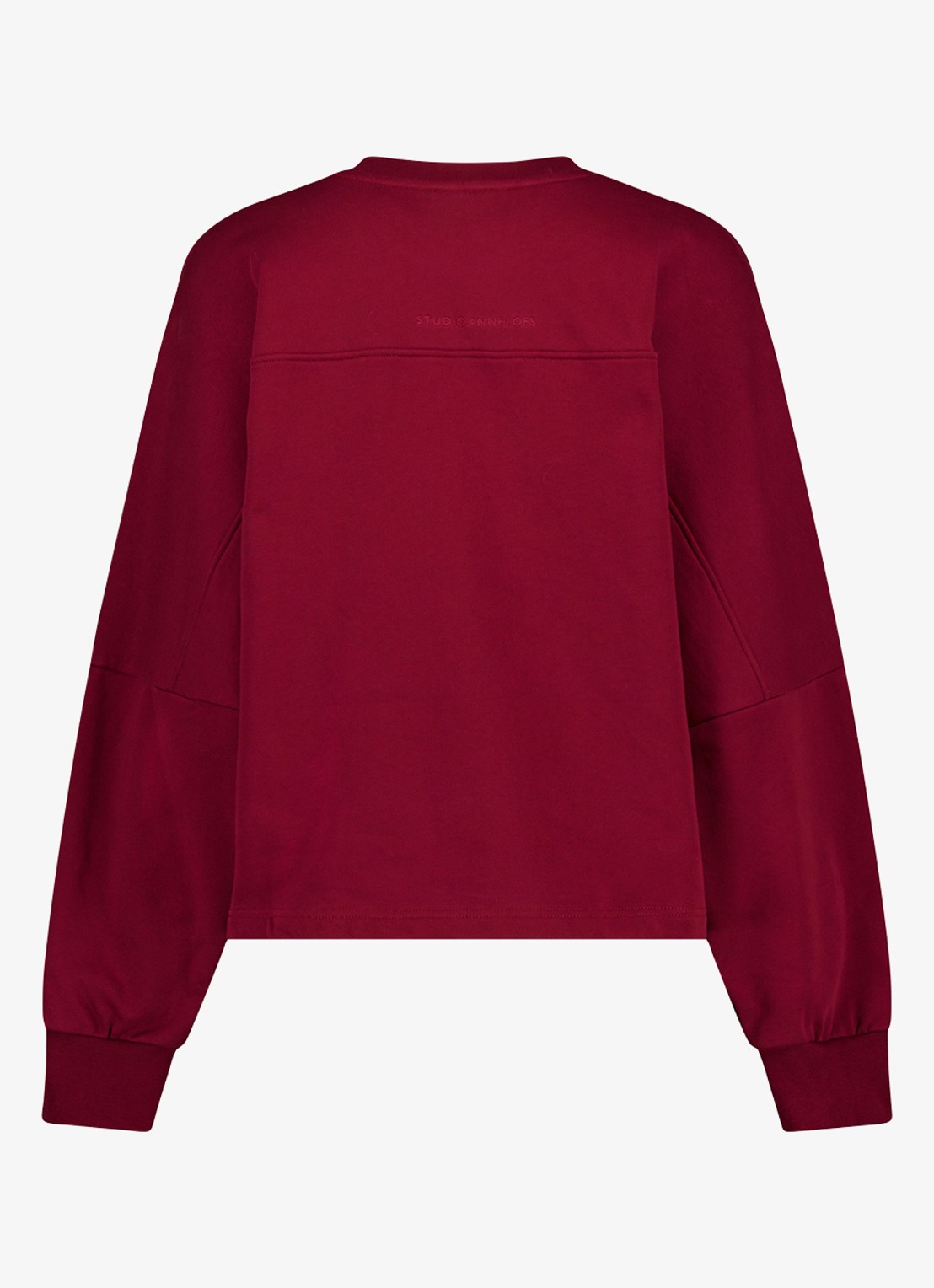 Studio Anneloes Costa sweater met logo - achterkant 3 kersenrood