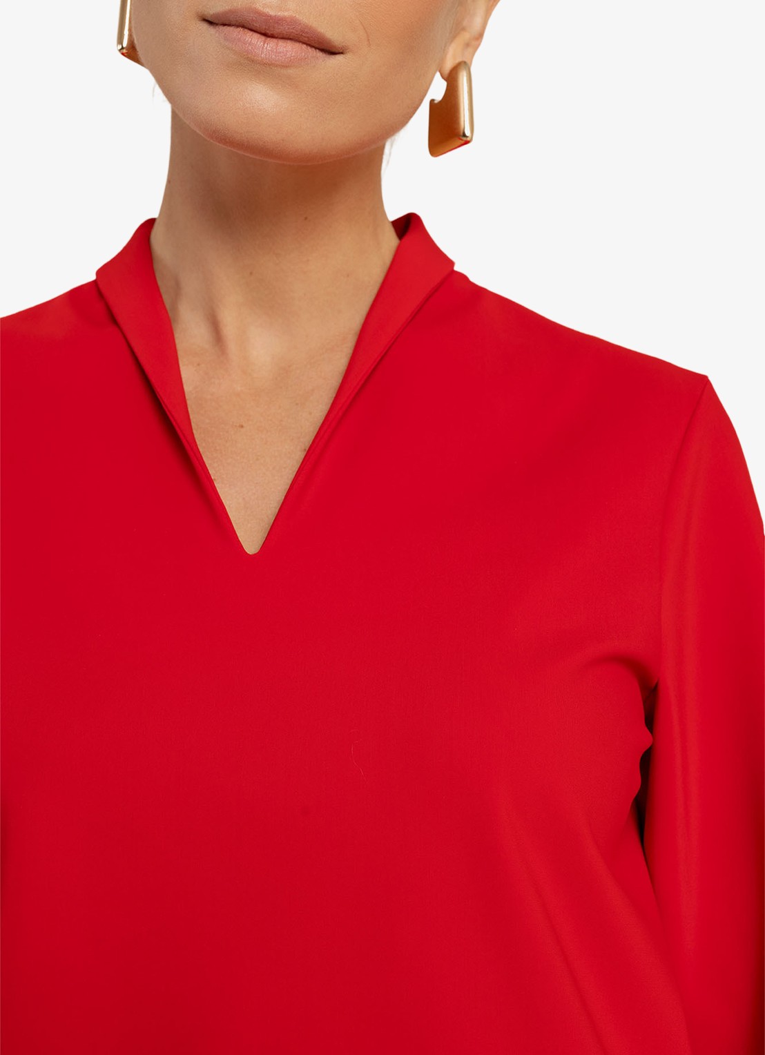 Studio Anneloes Cynthia top met V-hals - detail 5 rood