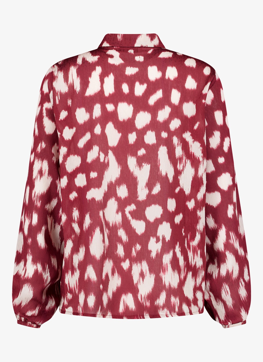 Studio Anneloes Diny blouse met grafische print - achterkant 5 cranberryrood