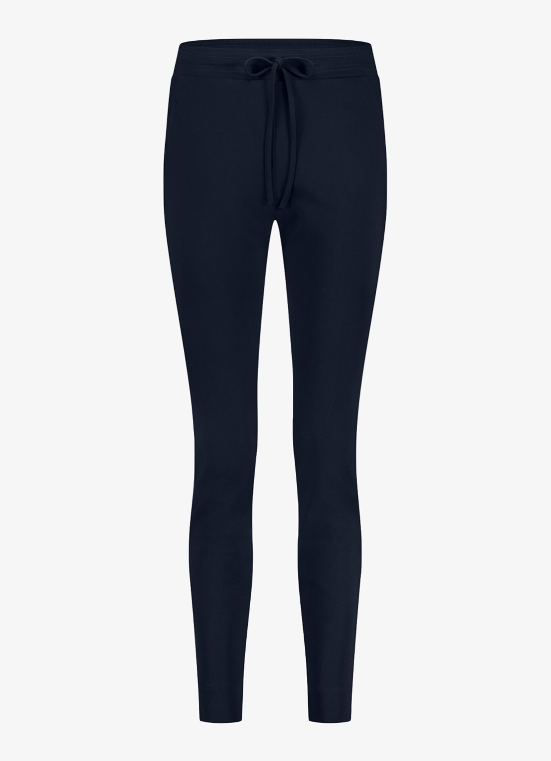 Studio Anneloes Downstairs high waist broek met trekkoord - voorkant 4 donkerblauw