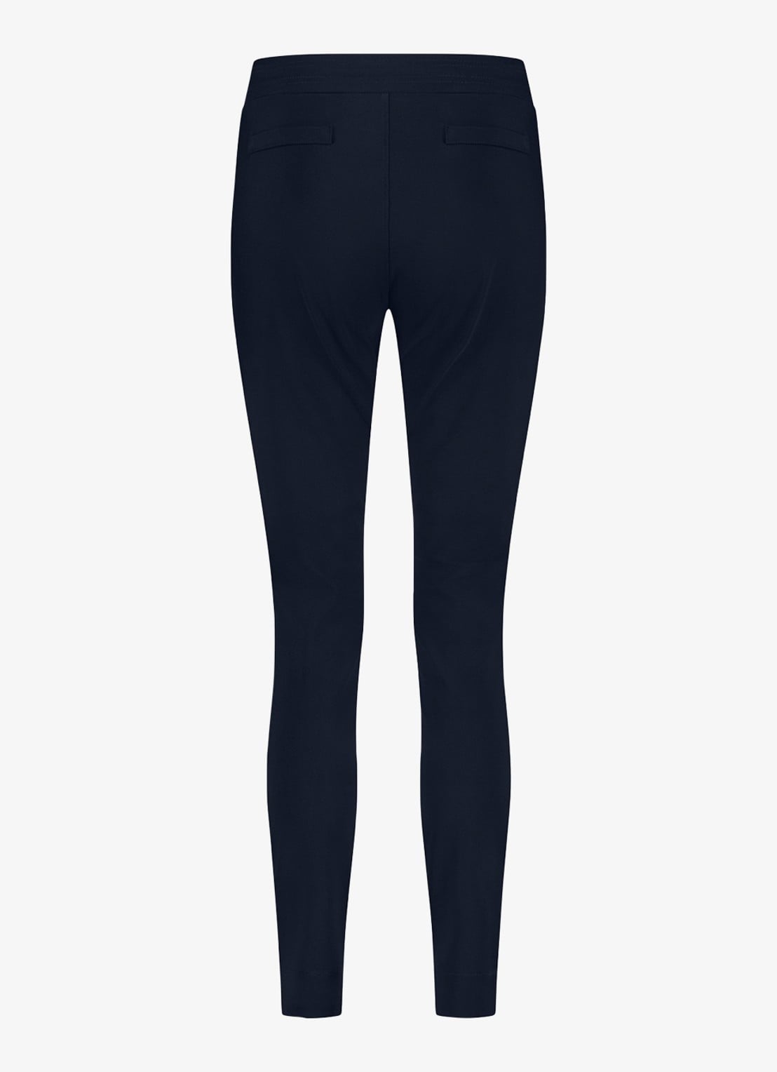 Studio Anneloes Downstairs high waist slim fit pantalon met trekkoord - achterkant 5 donkerblauw