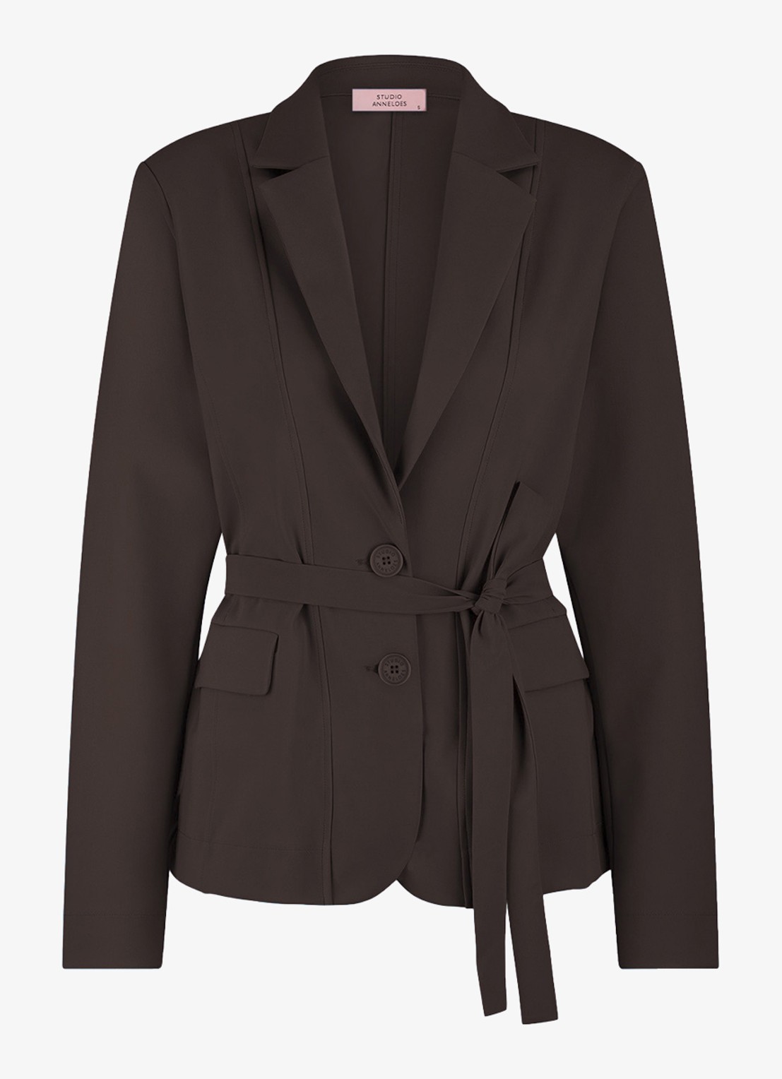 Studio Anneloes Elin blazer met strikceintuur - voorkant rood
