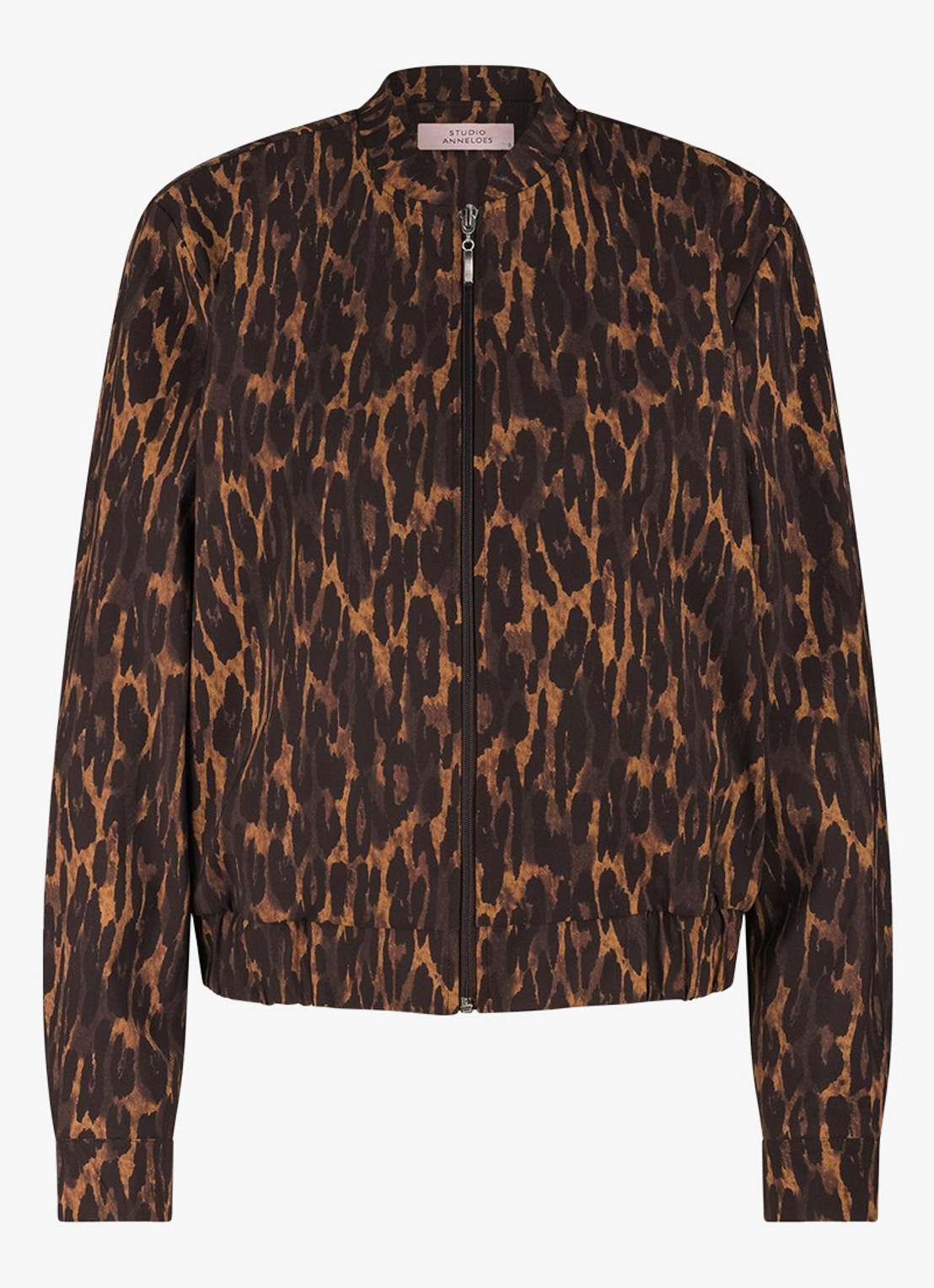 Studio Anneloes Elliot bomberjack met dierenprint - voorkant oranjebruin