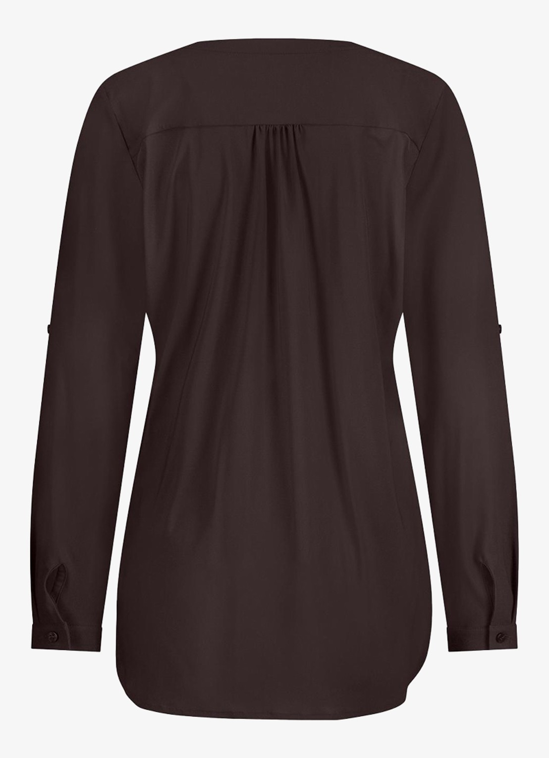 Studio Anneloes Evi blouse met plooidetails - achterkant 2 donkerbruin