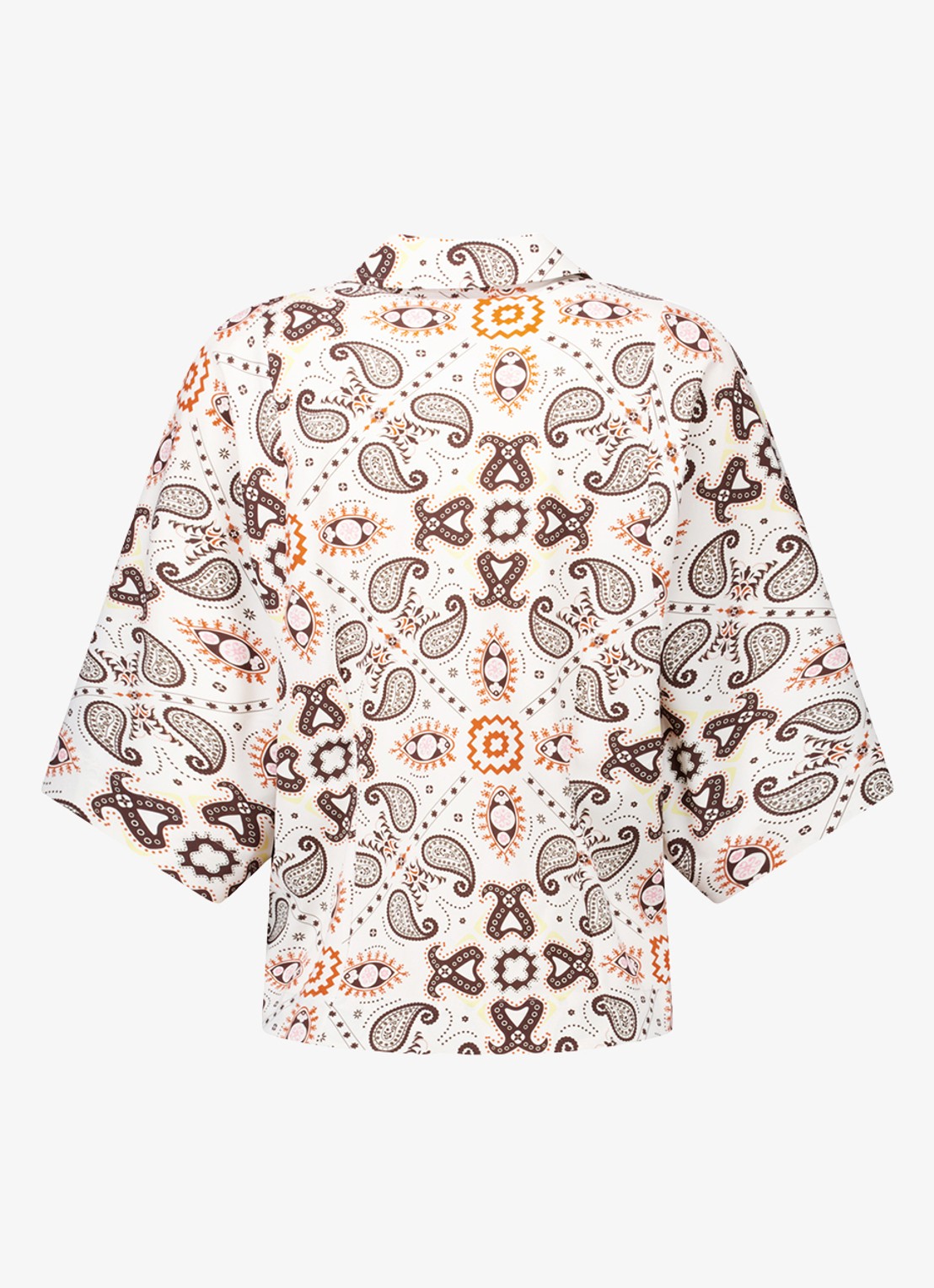 Studio Anneloes Fabienne blouse met paisley print - achterkant 3 creme