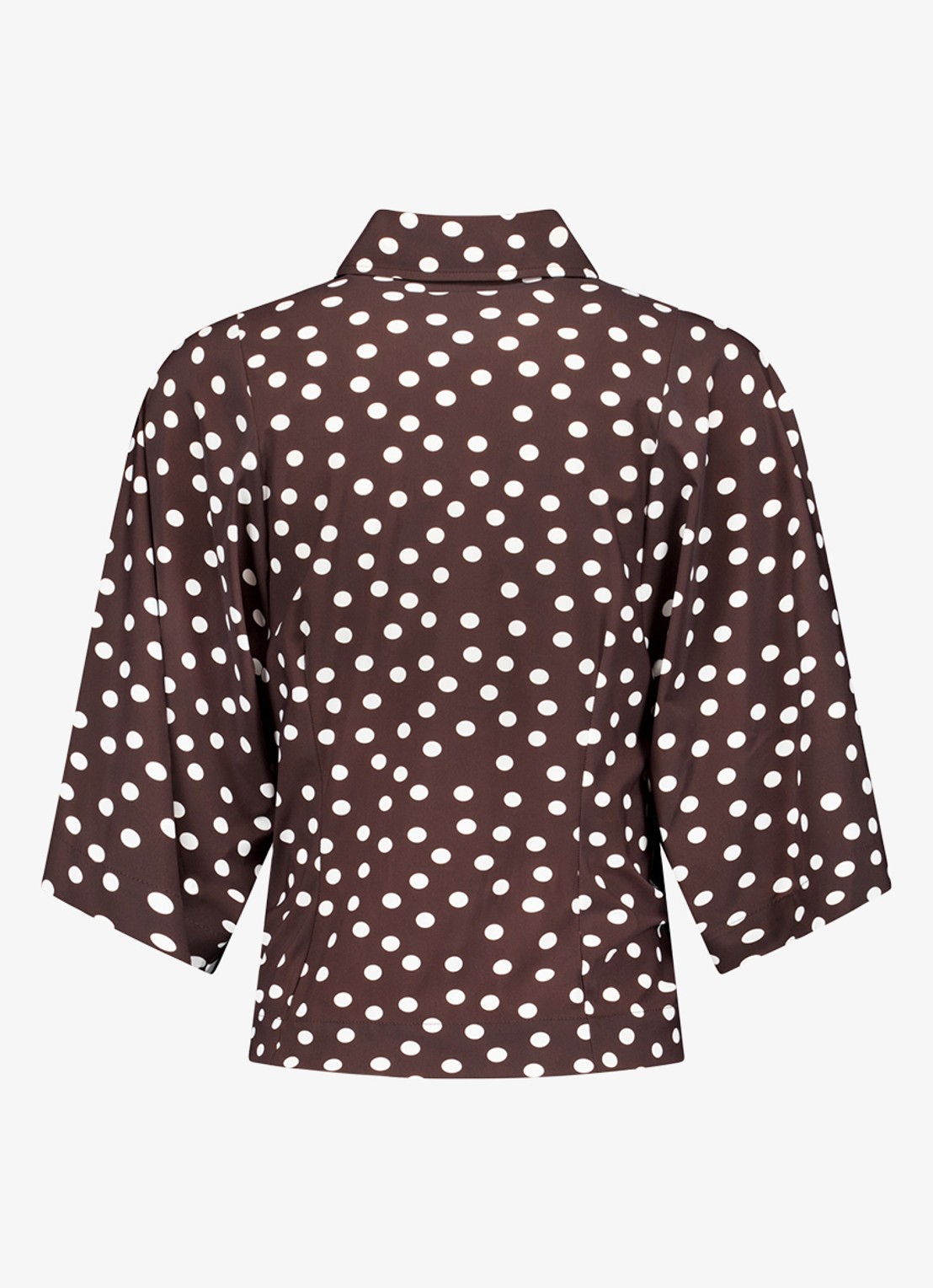 Studio Anneloes Fabienne blouse met stippenprint - achterkant bruin